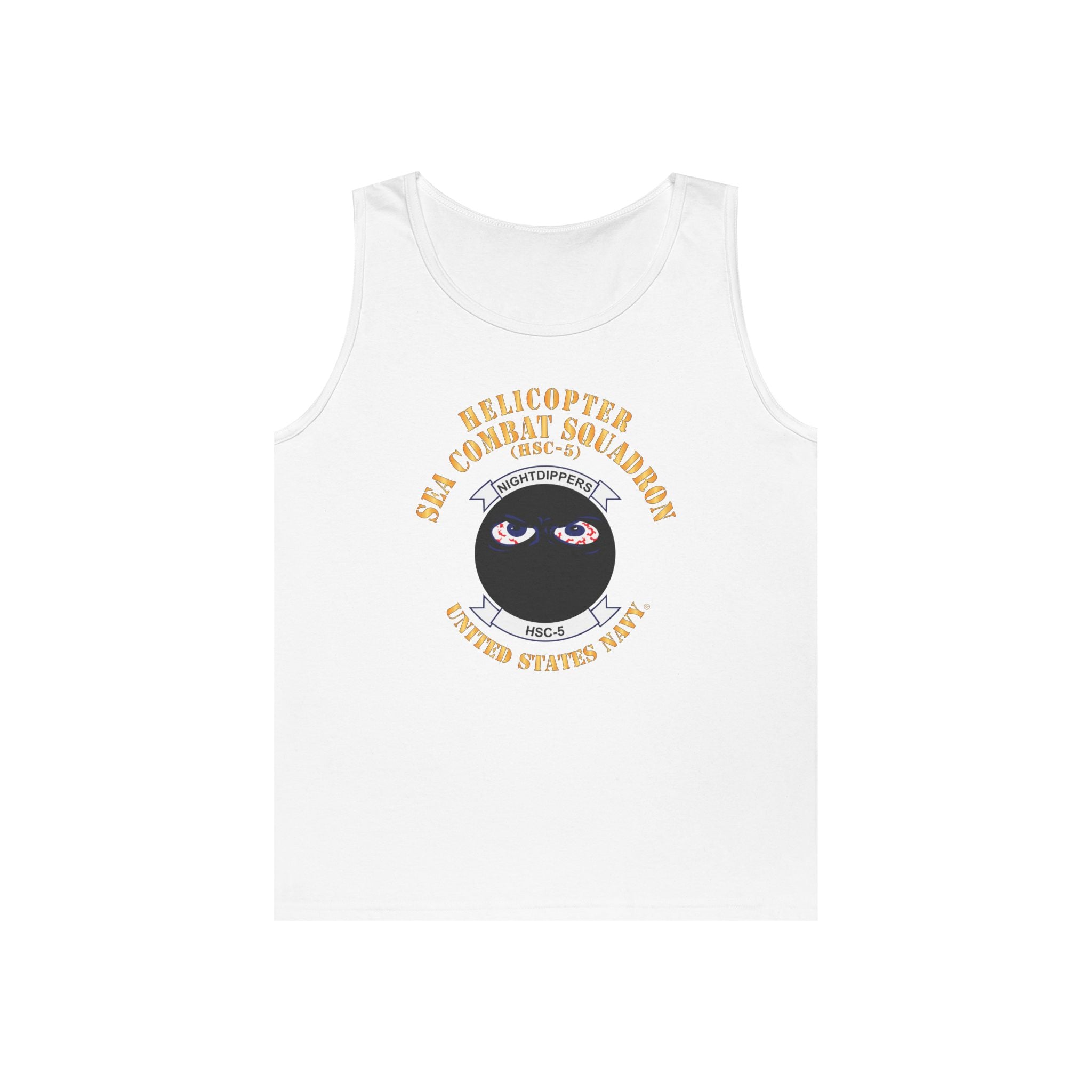 Unisex Heavy Cotton Tank Top - Navy - Helicopter Sea Combat Squadron 5 (HSC-5)
