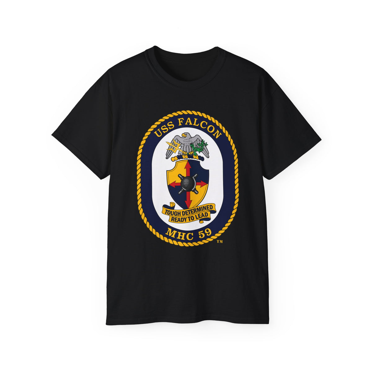Unisex Ultra Cotton T-Shirt - Navy - USS Falcon (MHC-59) wo txt