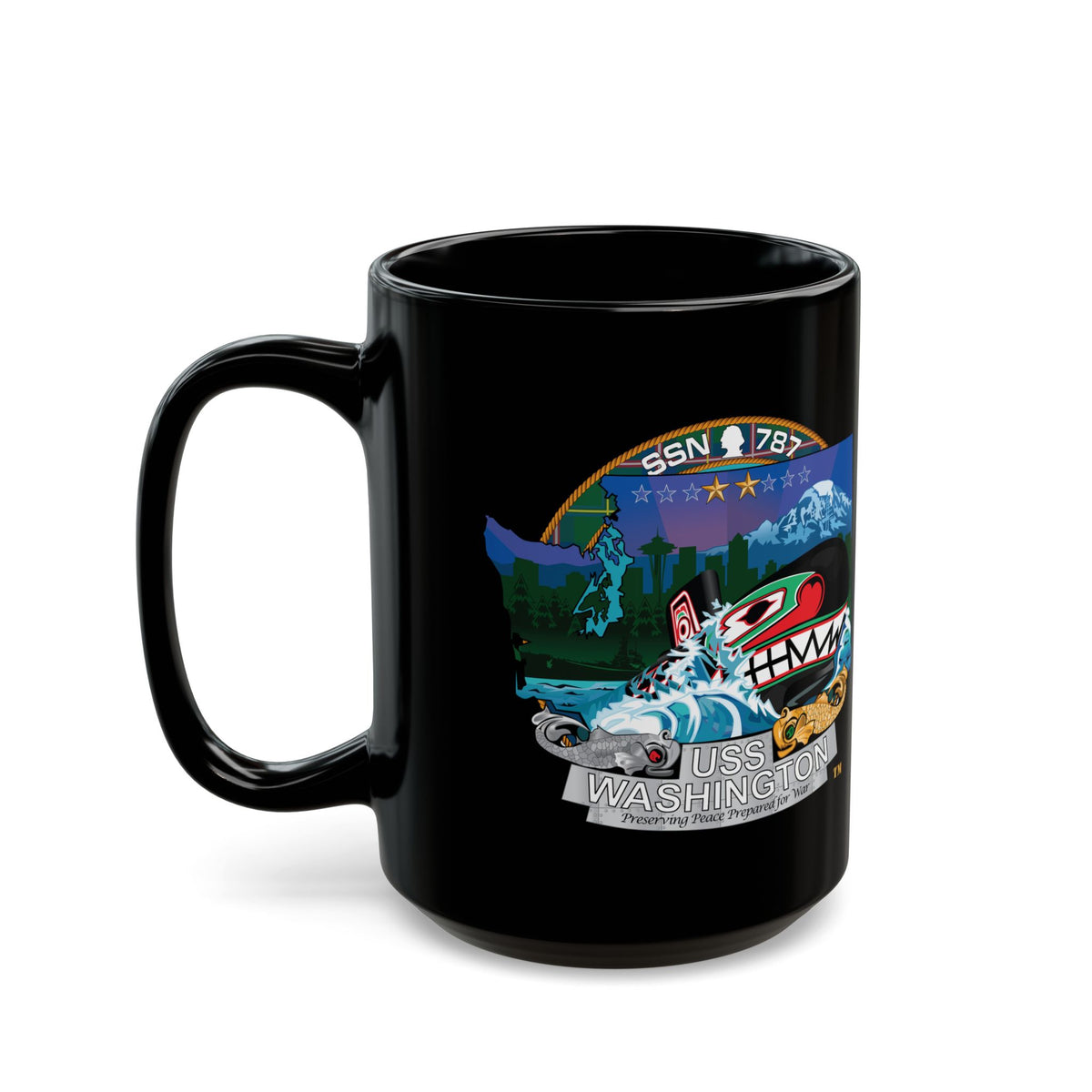 Black Mug (11oz, 15oz) - Navy - USS Washington (SSN-787) wo txt X 300