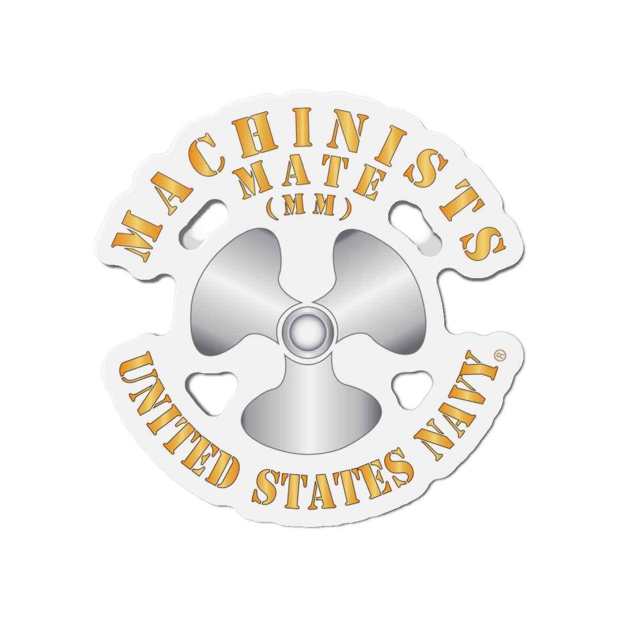 Die-Cut Magnet - Navy - Rate - Machinists Mate (MM)