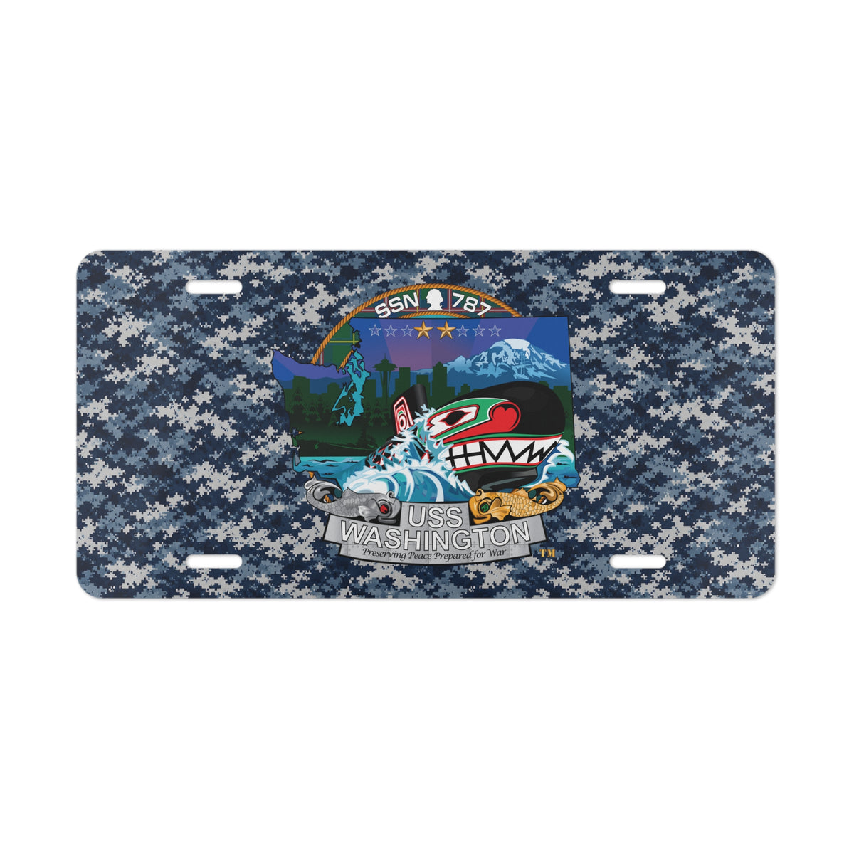 Vanity License Plate - Navy - USS Washington (SSN-787) wo txt X 300