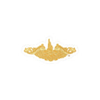 Kiss-Cut Vinyl Decal - Navy - Submarine Badge - Gold wo Txt