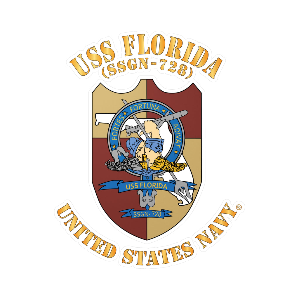 Kiss-Cut Vinyl Decal - Navy - USS Florida (SSGN-728)