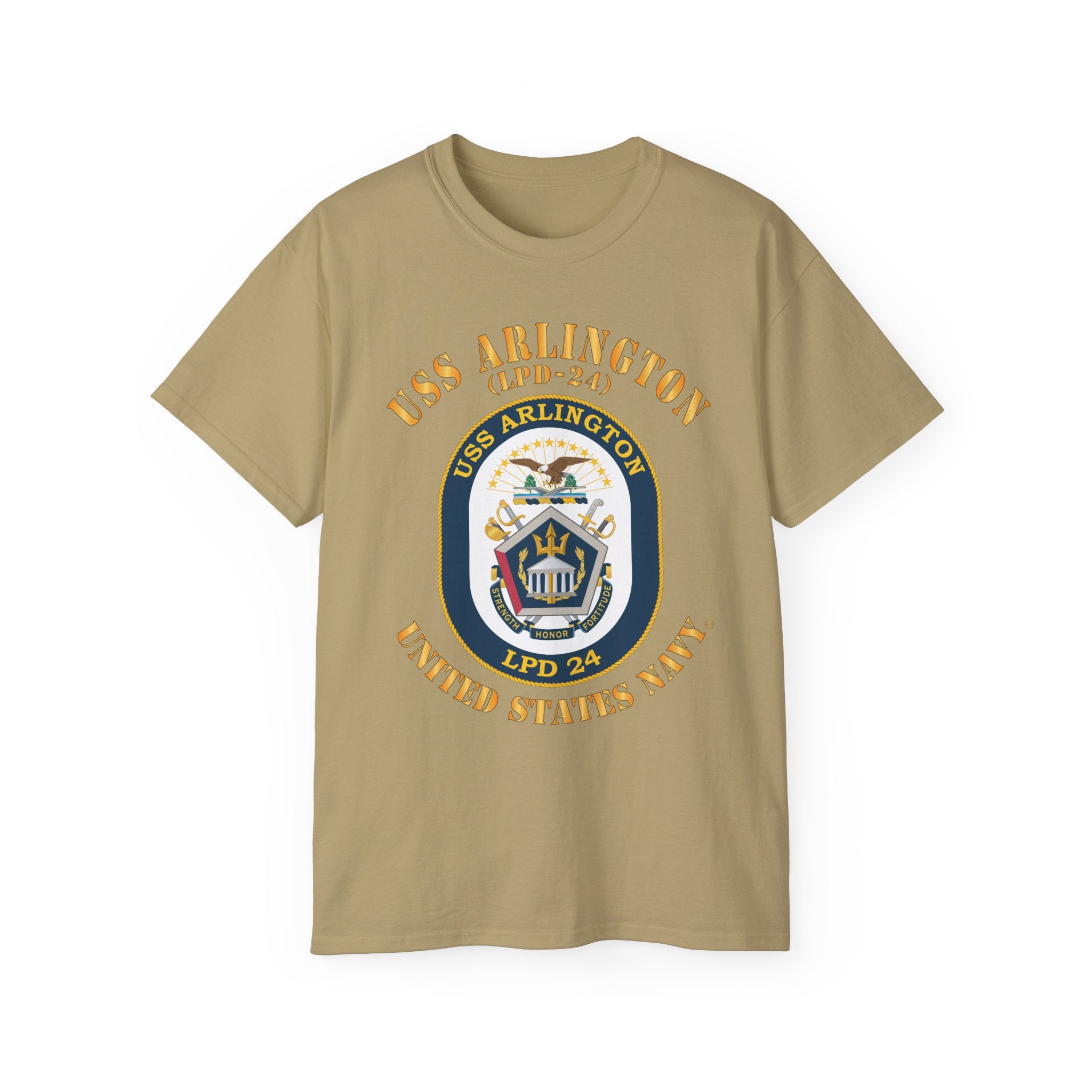 Unisex Ultra Cotton T-Shirt - Navy - USS Arlington (LPD-24)