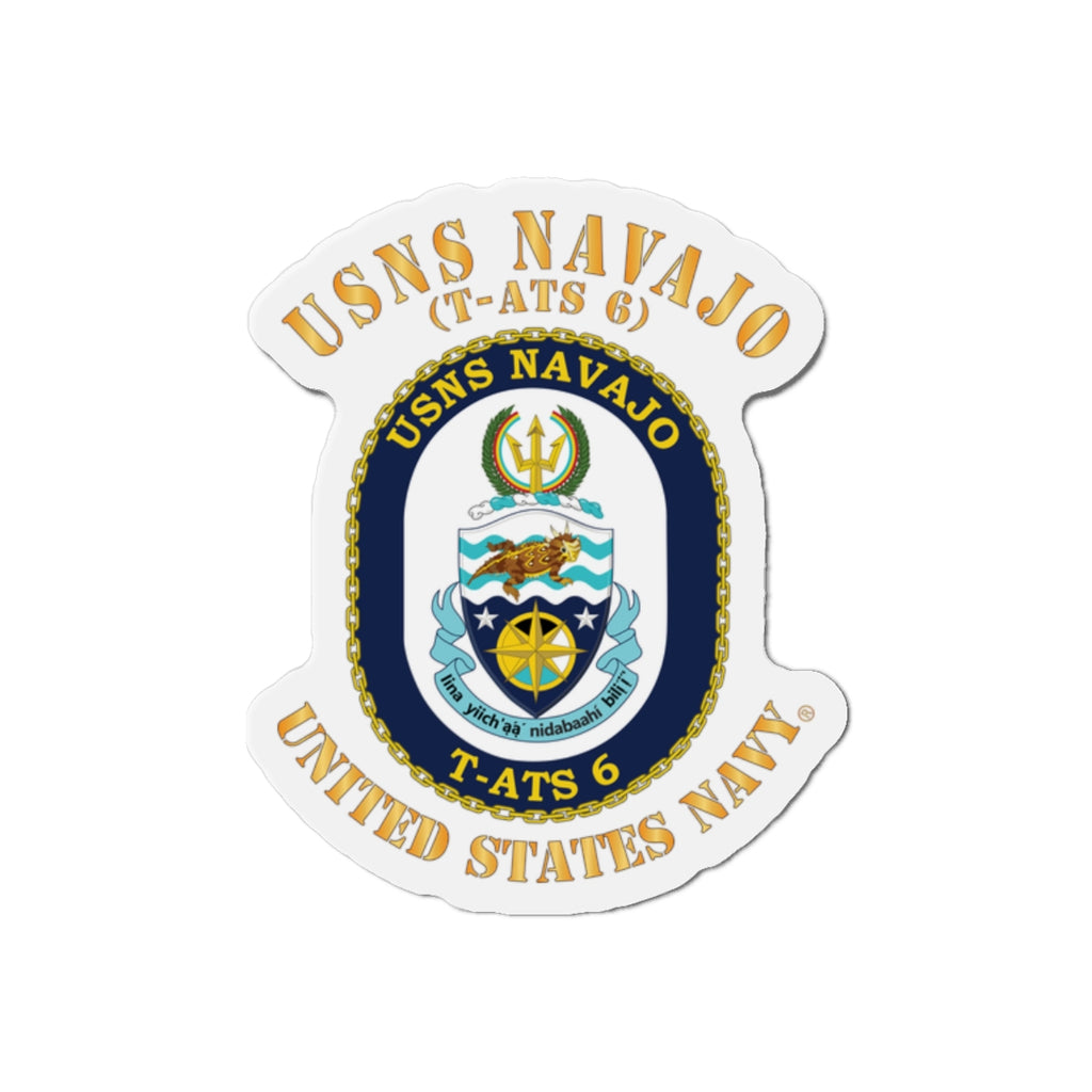 Die-Cut Magnet - Navy - USNS Navajo (T-ATS 6)