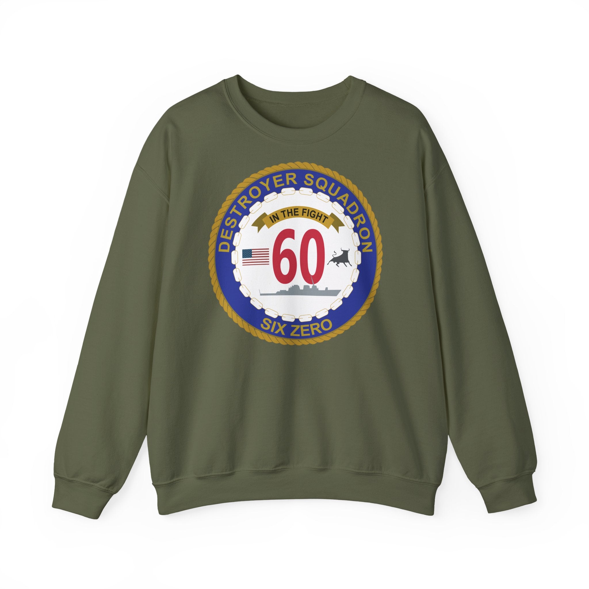 Unisex Heavy Blend™ Crewneck Sweatshirt - Navy - Destroyer Squadron 60 wo txt