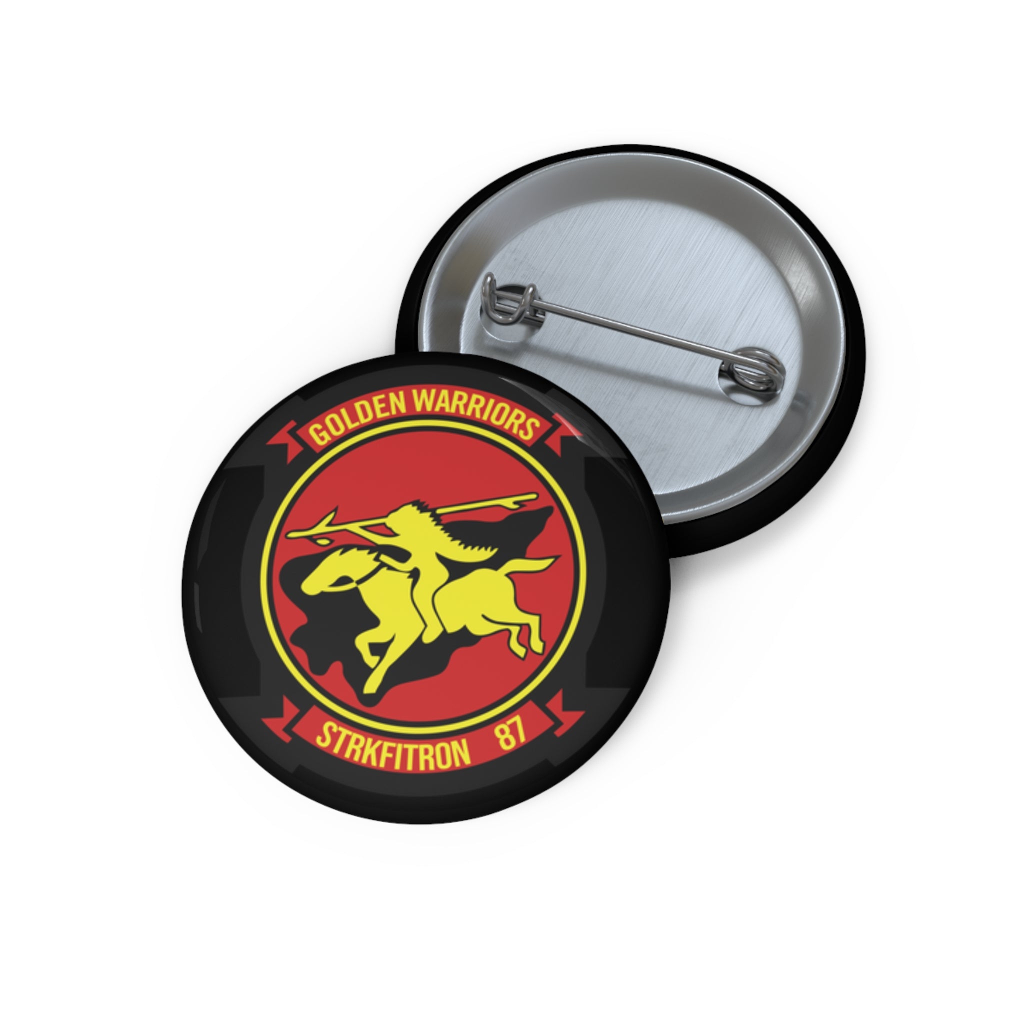 Custom Pin Button - Navy - Strike Fighter Squadron 87 (VFA-87) wo txt