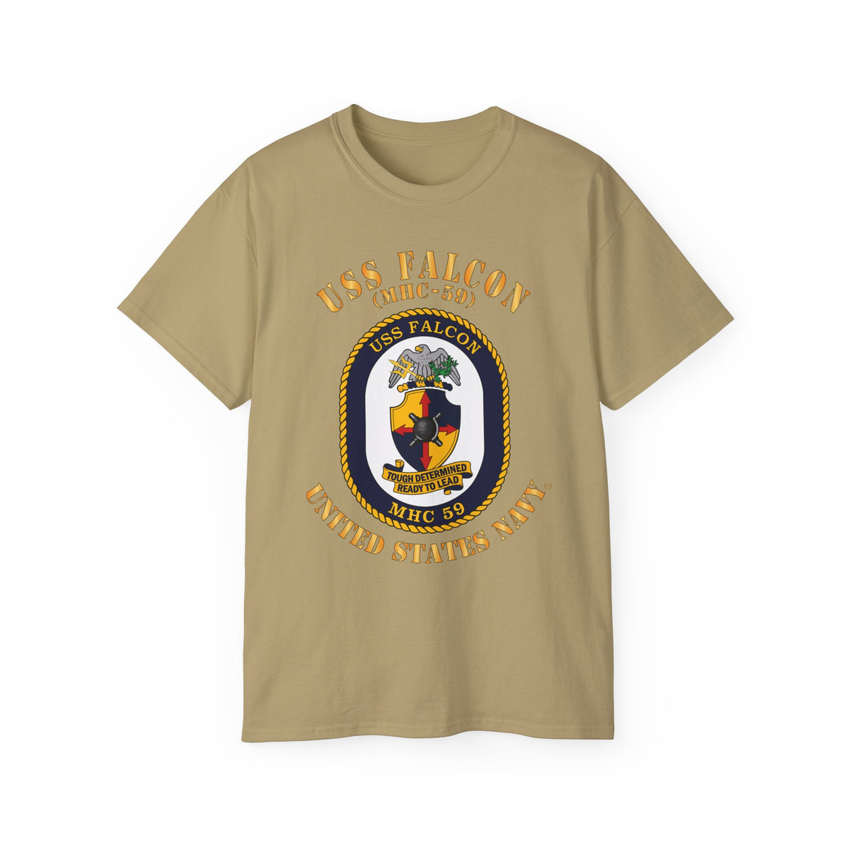 Unisex Ultra Cotton T-Shirt - Navy - USS Falcon (MHC-59)