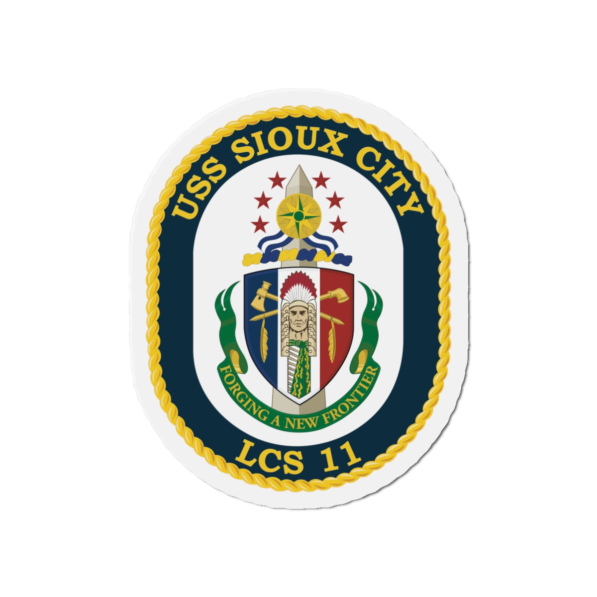 Die-Cut Magnet - Navy - USS Sioux City (LCS-11) wo Txt