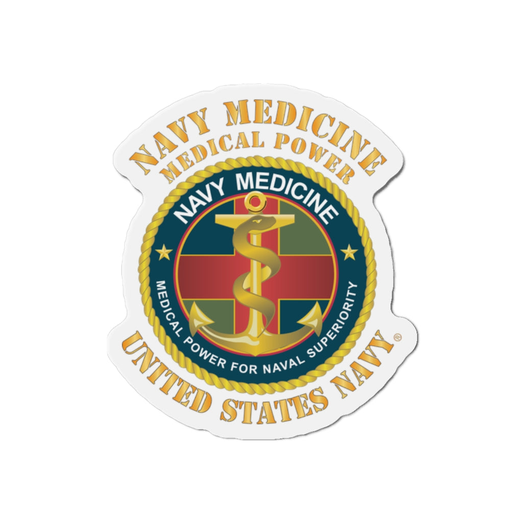 Die-Cut Magnet - Navy Medicine - Medical Power for Naval Superiority X 300