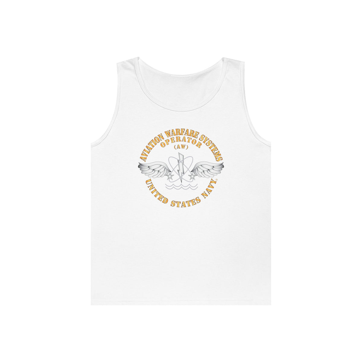 Unisex Heavy Cotton Tank Top - Navy - Rate - Aviation Warfare Systems Operator (AW)