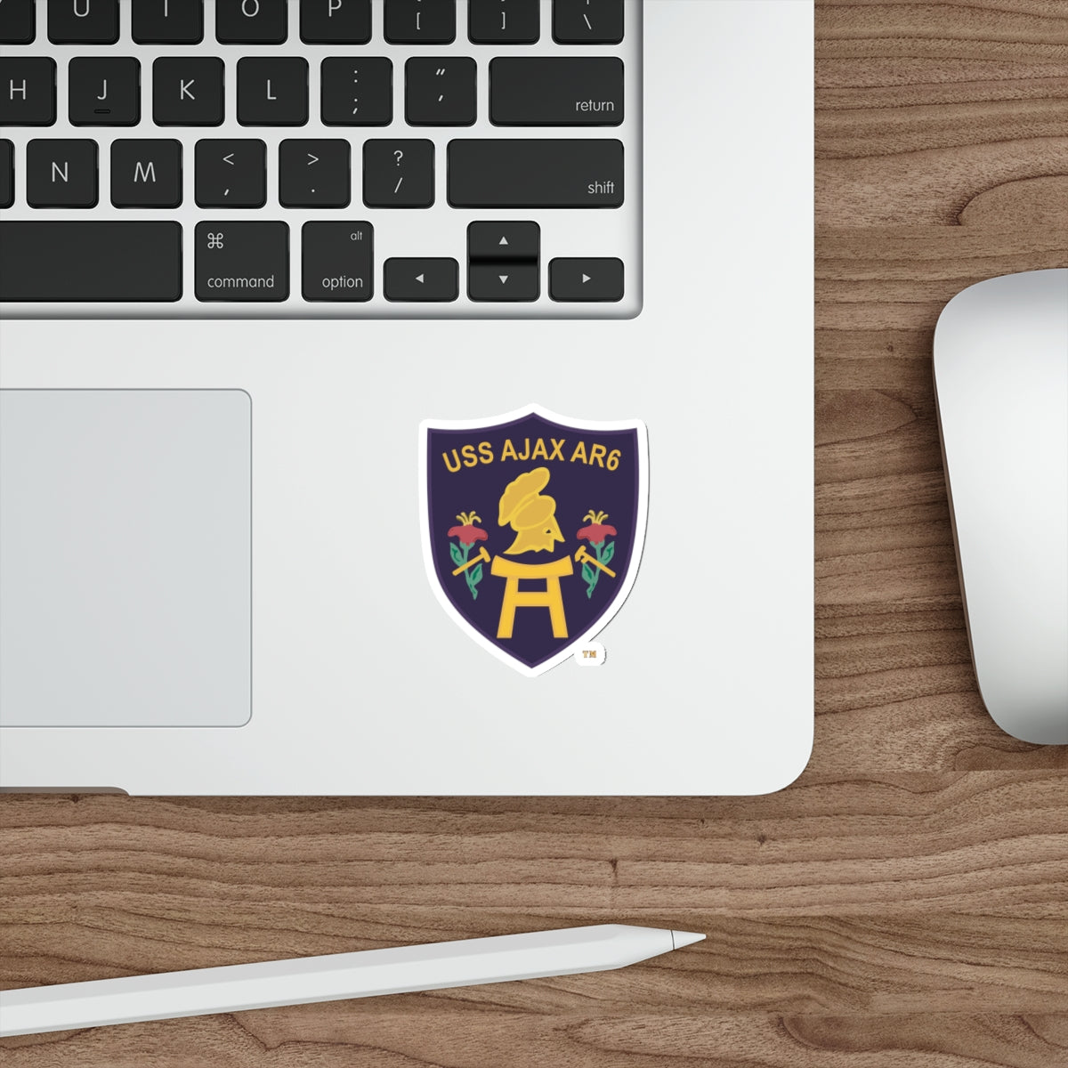 Die-Cut Vinyl Sticker - Navy - USS Ajax (AR-6) wo txt