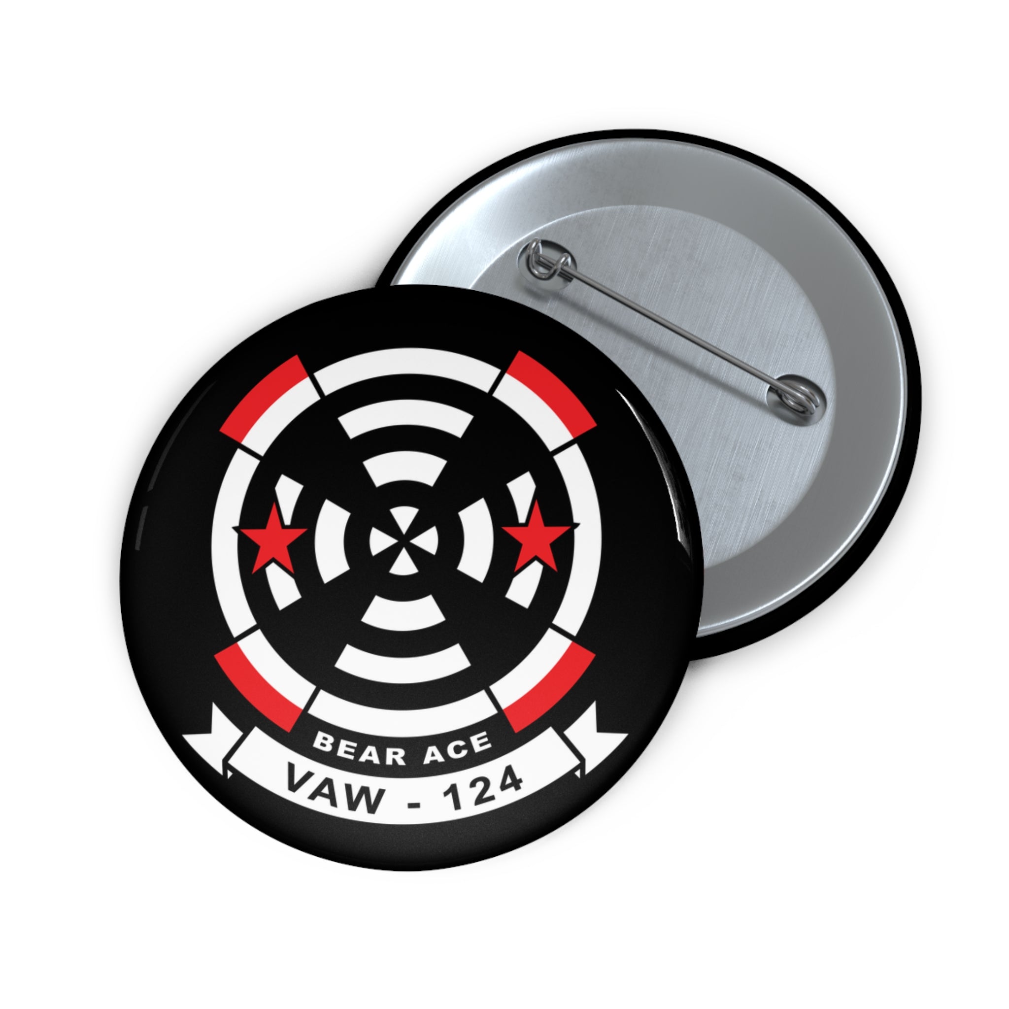Custom Pin Button - Navy - Airborne Command & Control Squadron 124 (VAW-124) wo txt