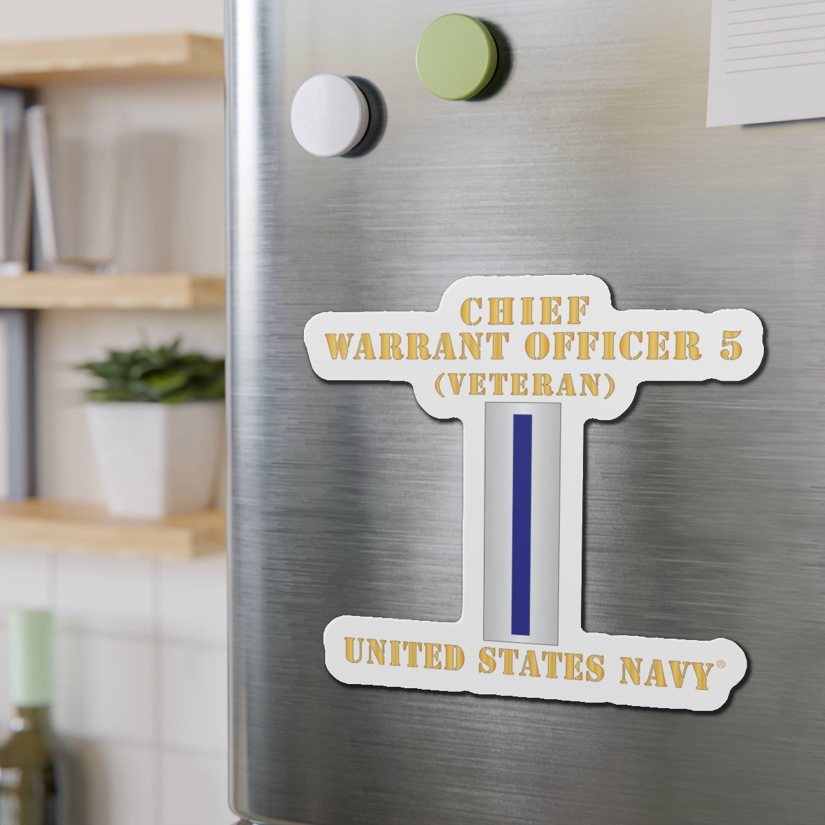 Die-Cut Magnet - Navy - Chief Warrant Officer 5 - CW05 - Veteran