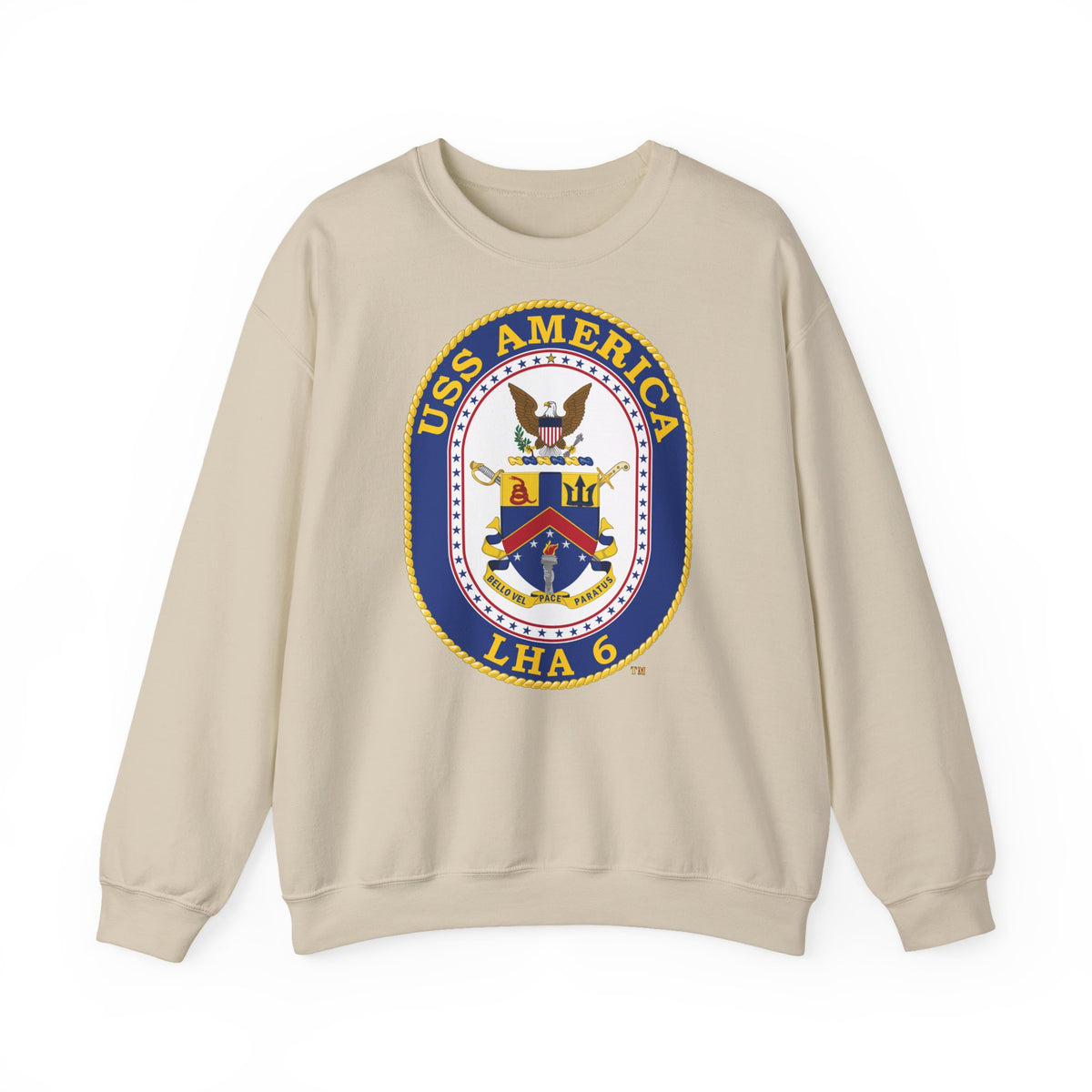 Unisex Heavy Blend™ Crewneck Sweatshirt - Navy - USS America (LHA-6) wo txt