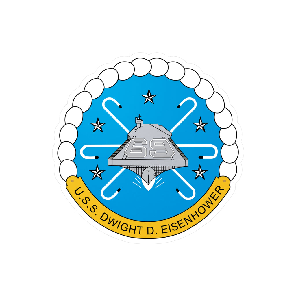 Kiss-Cut Vinyl Decal - USS Dwight D. Eisenhower (CVN-69) Crest wo Txt