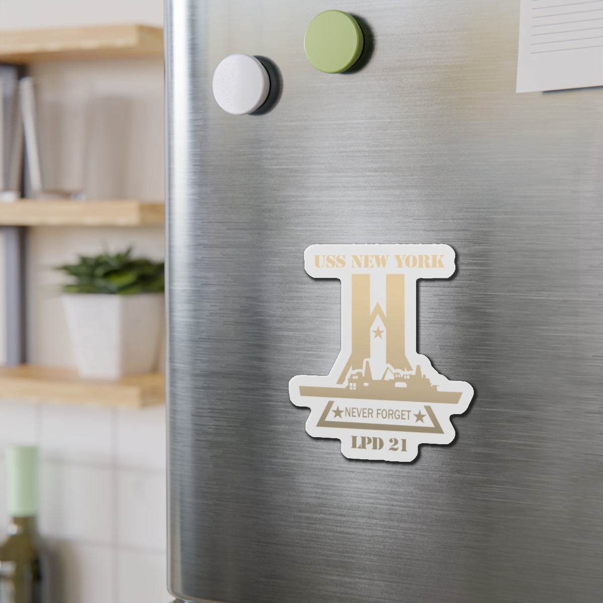 Die-Cut Magnet - Navy - USS New York (LPD-21) wo Txt X 300
