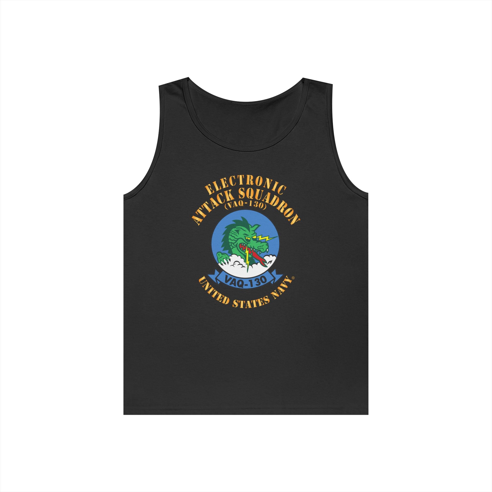 Unisex Heavy Cotton Tank Top - Navy - Electronic Attack Squadron 130 (VAQ-130)