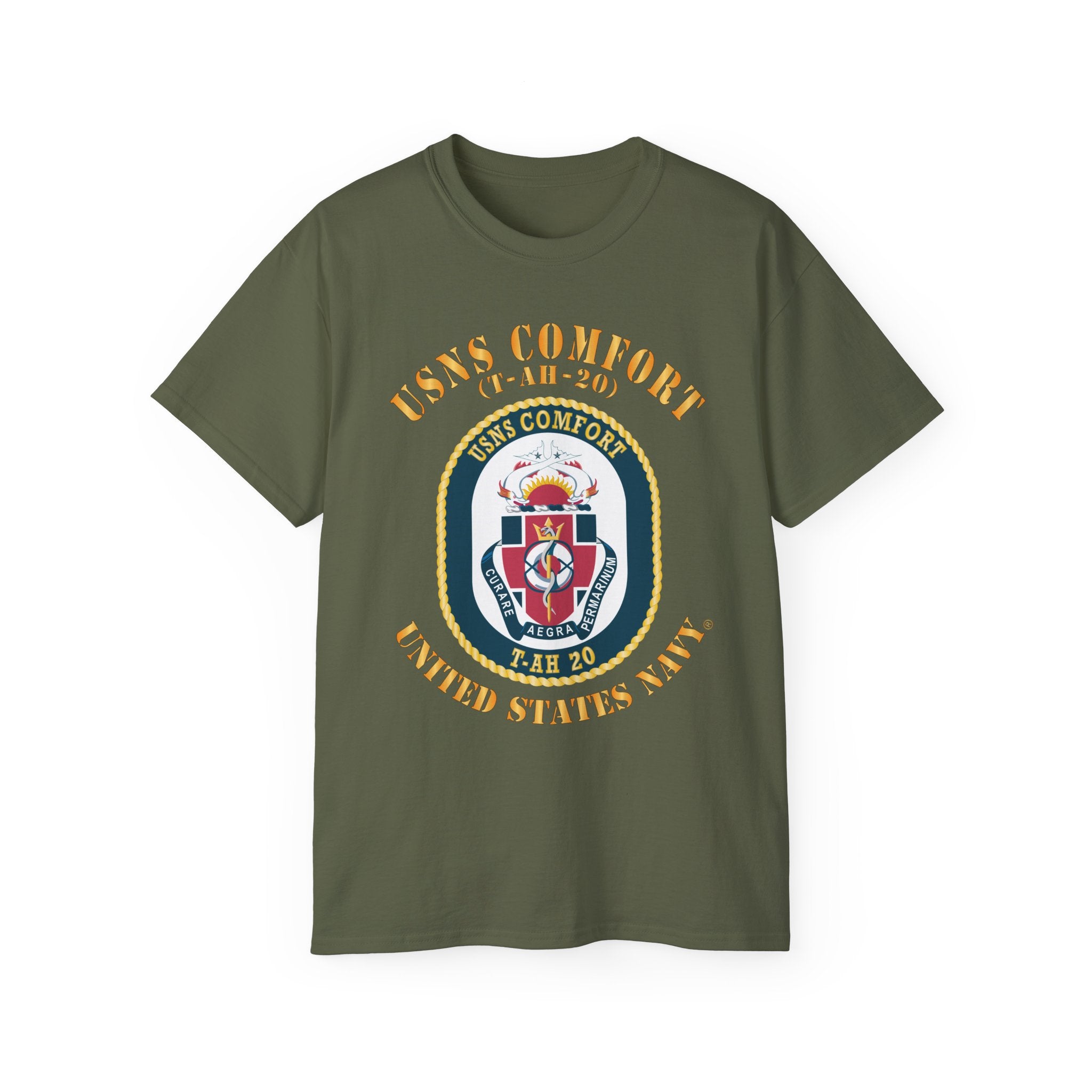 Unisex Ultra Cotton T-Shirt - Navy - USNS Comfort (T-AH-20)