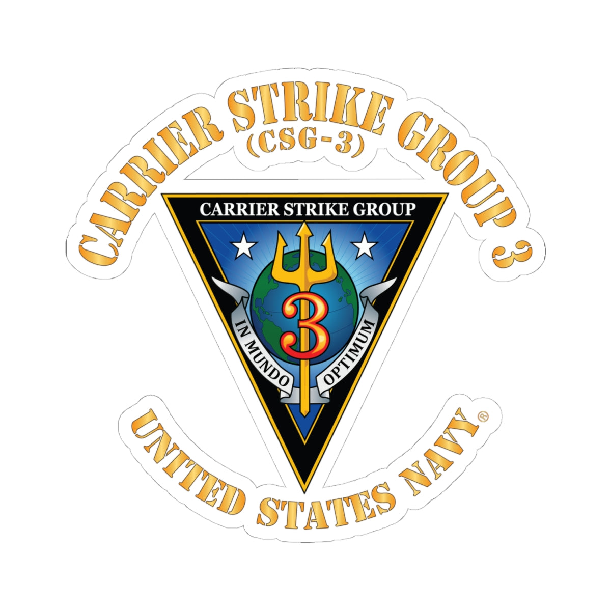 Kiss-Cut Stickers - Navy - Carrier Strike Group 3 (CSG-3)