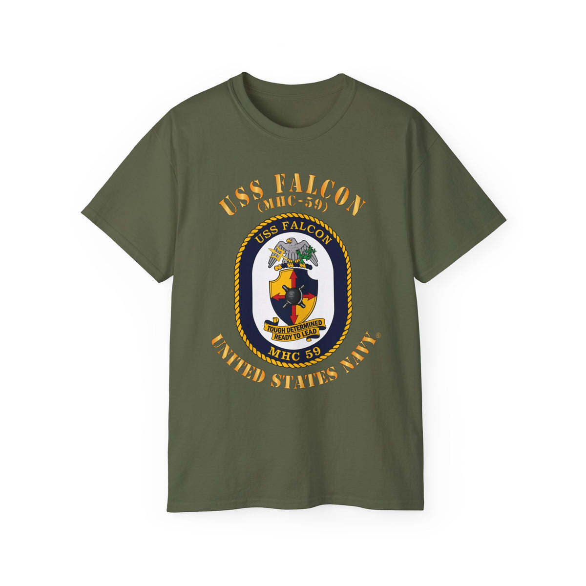 Unisex Ultra Cotton T-Shirt - Navy - USS Falcon (MHC-59)