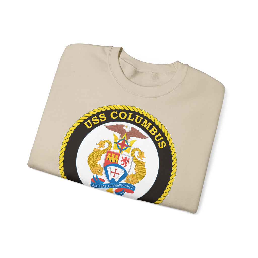 Unisex Heavy Blend™ Crewneck Sweatshirt - Navy - USS Columbus (SSN-762) wo txt