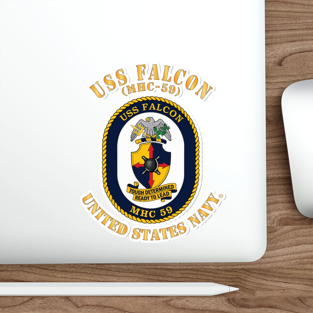 Die-Cut Vinyl Sticker - Navy - USS Falcon (MHC-59)