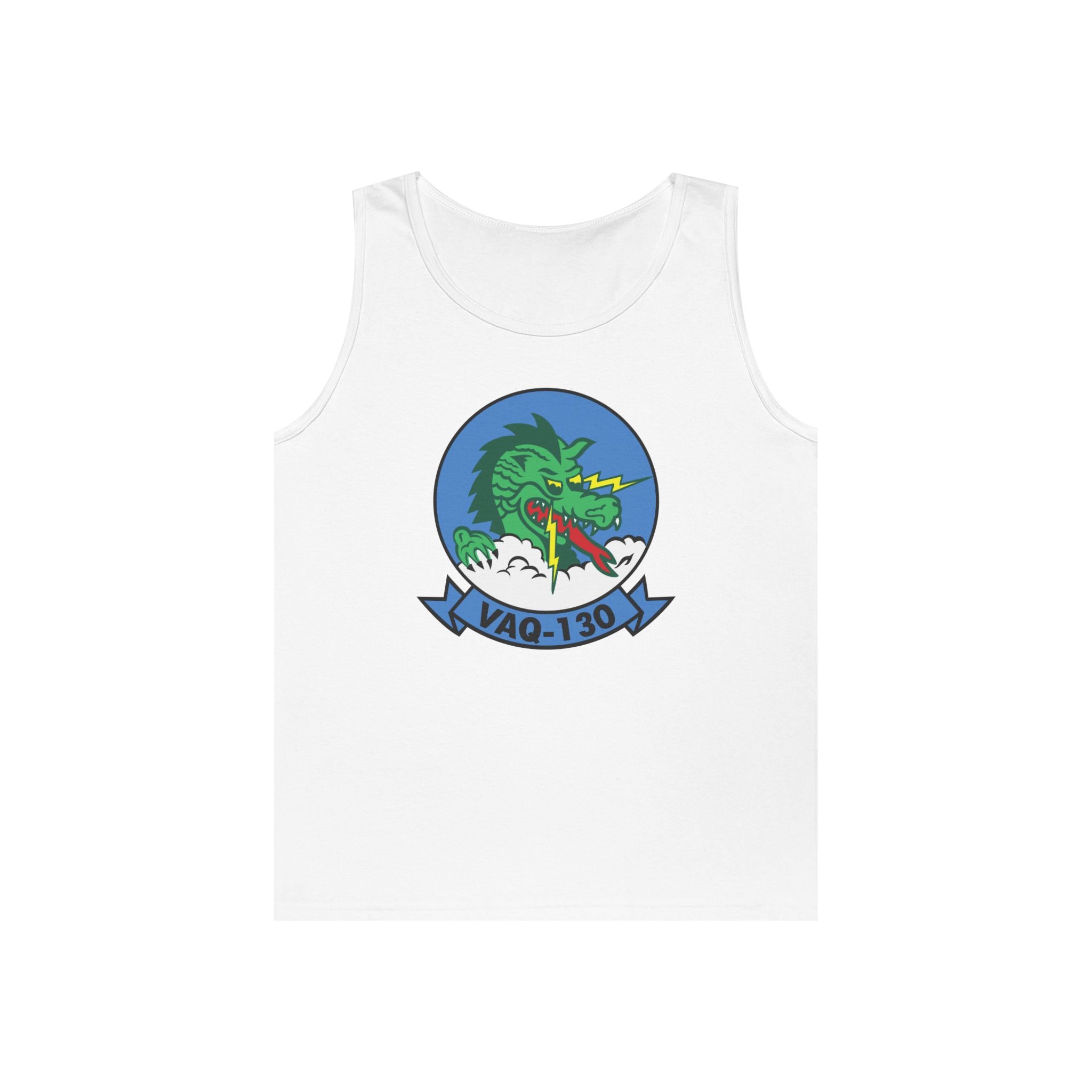Unisex Heavy Cotton Tank Top - Navy - Electronic Attack Squadron 130 (VAQ-130) wo txt