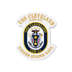 Die-Cut Magnet - Navy - USS Cleveland (LCS-31)