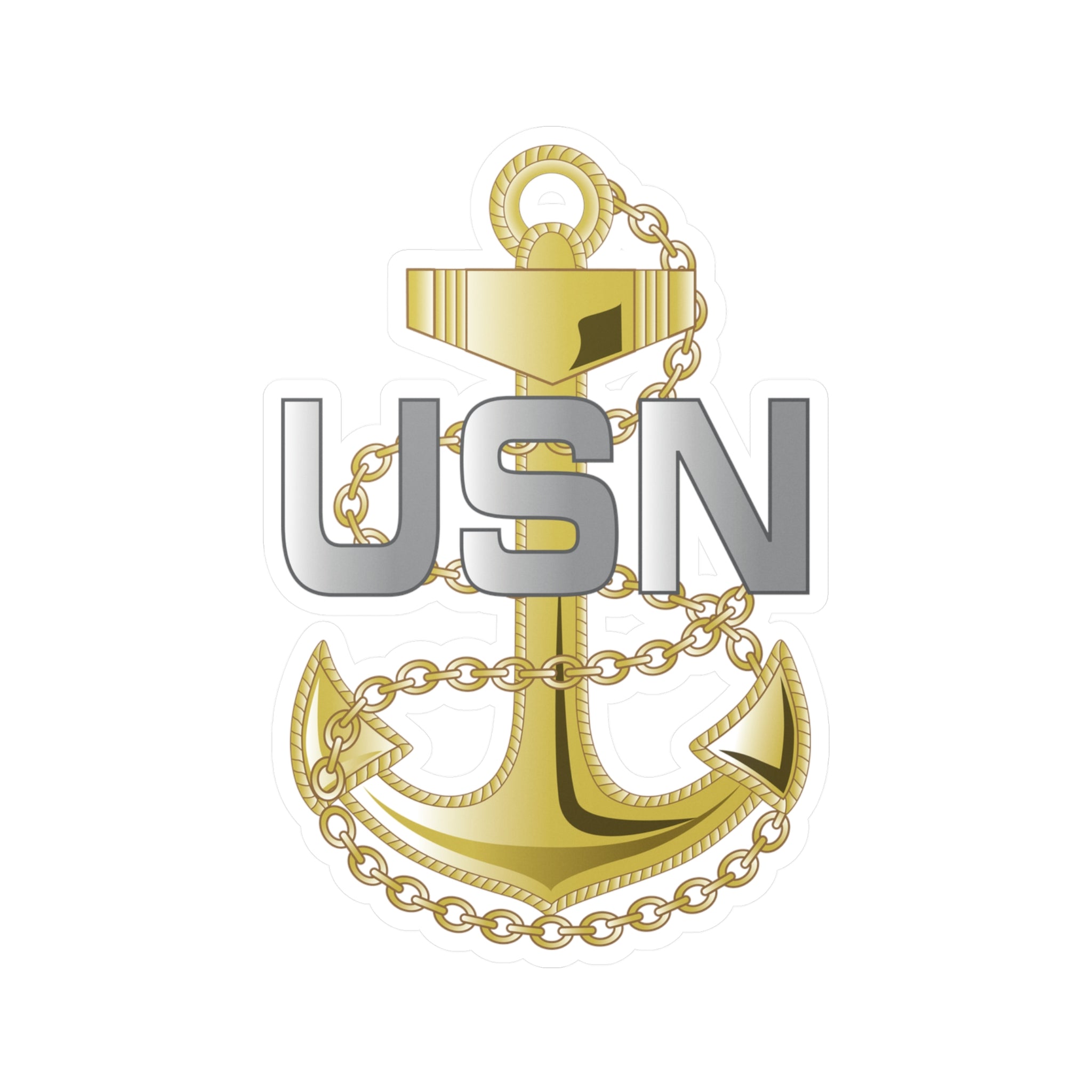 Kiss-Cut Vinyl Decal - Navy - Fouled Anchor wo txt