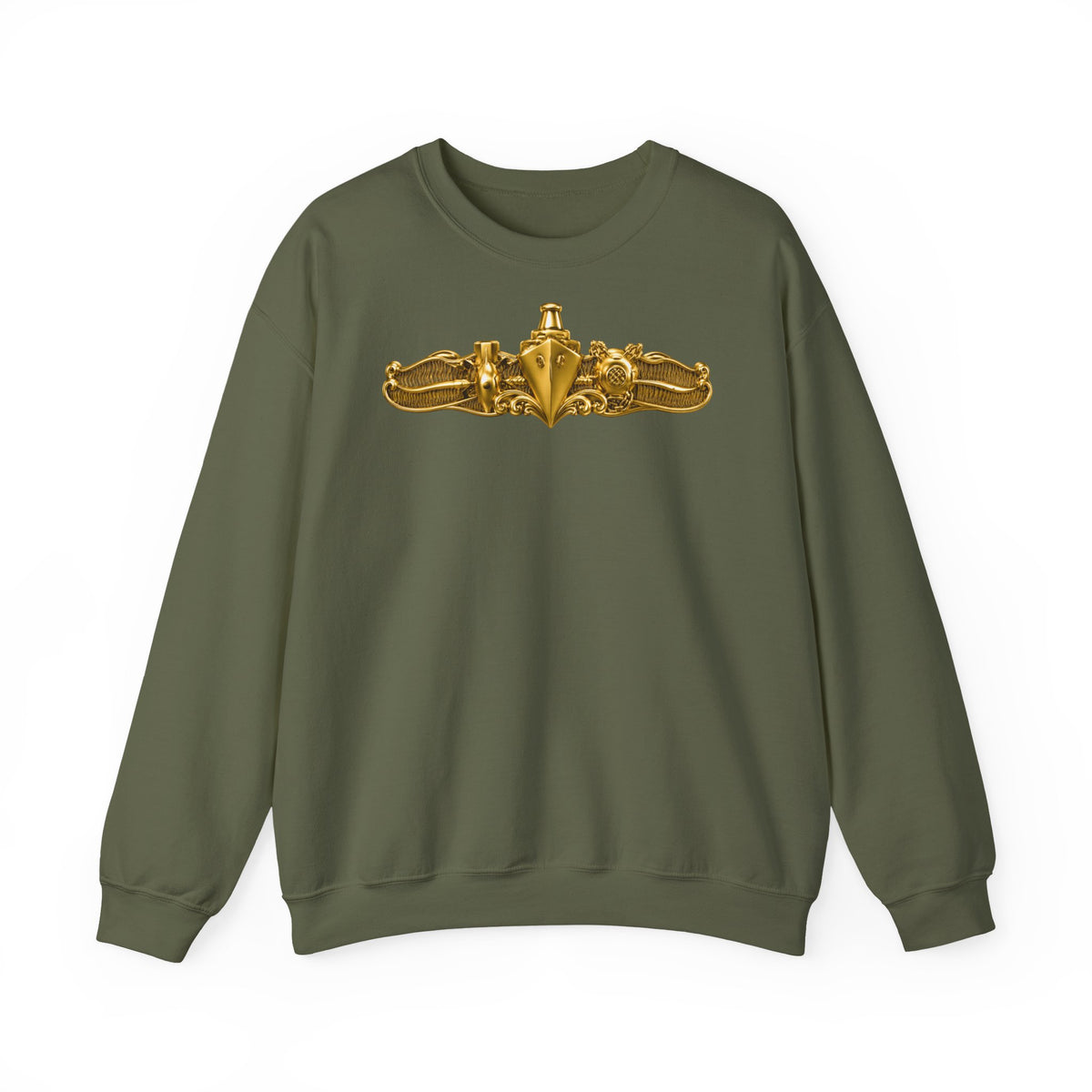 Unisex Heavy Blend™ Crewneck Sweatshirt - Navy - Badge - Special Operations Warfare (SO) wo txt - 3D - Enhanced