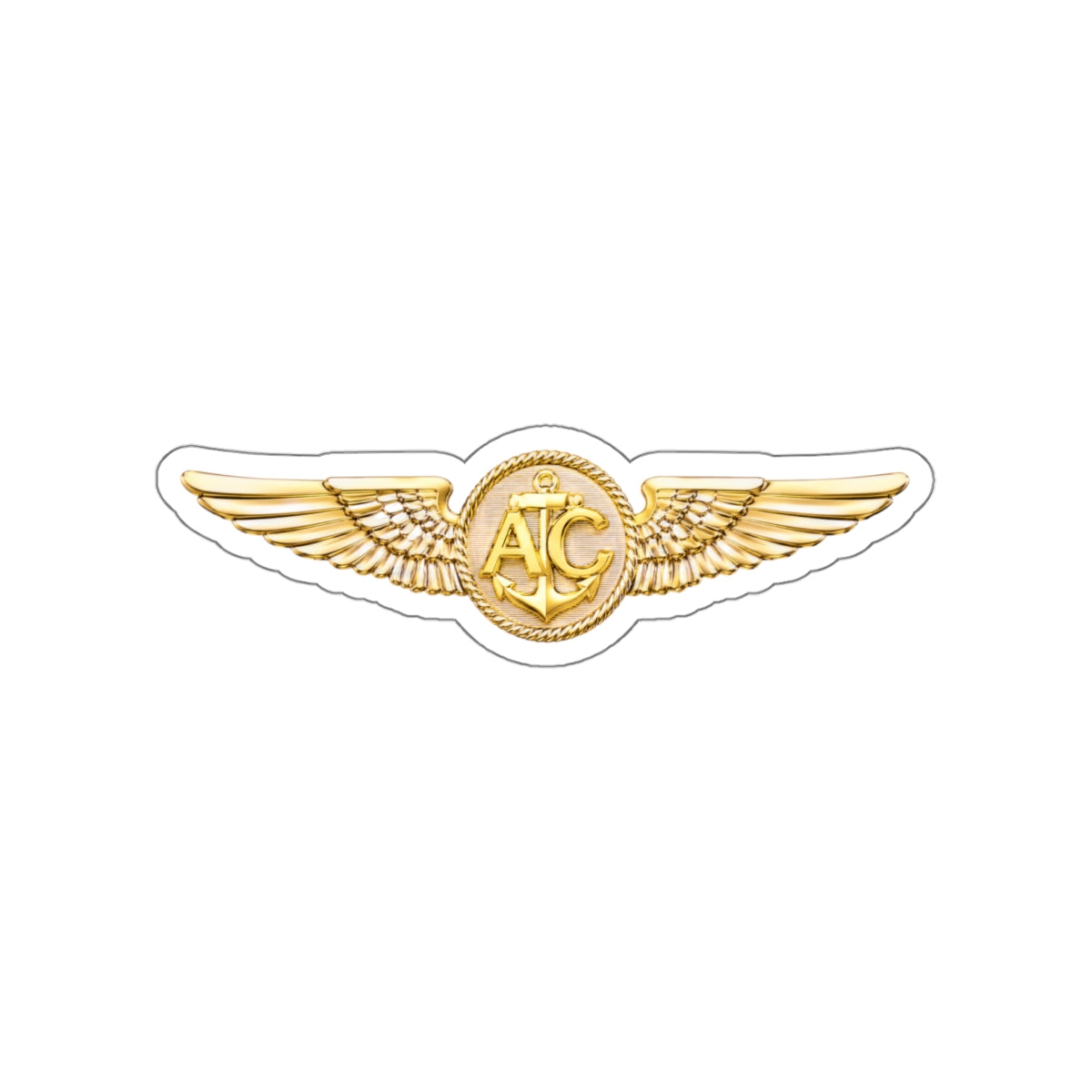 Die-Cut Vinyl Sticker - Navy - Badge - Naval Aircrew Warfare Specialist wo txt - 3D - Enhanced
