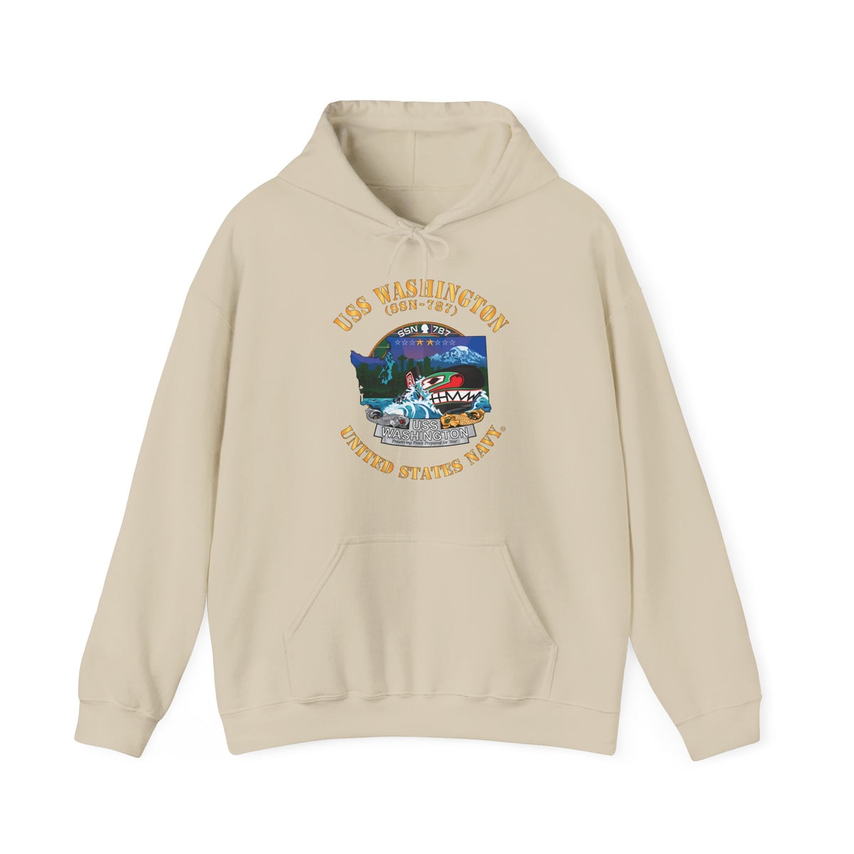 Unisex Heavy Blend™ Hoodies - Navy - USS Washington (SSN-787) X 300