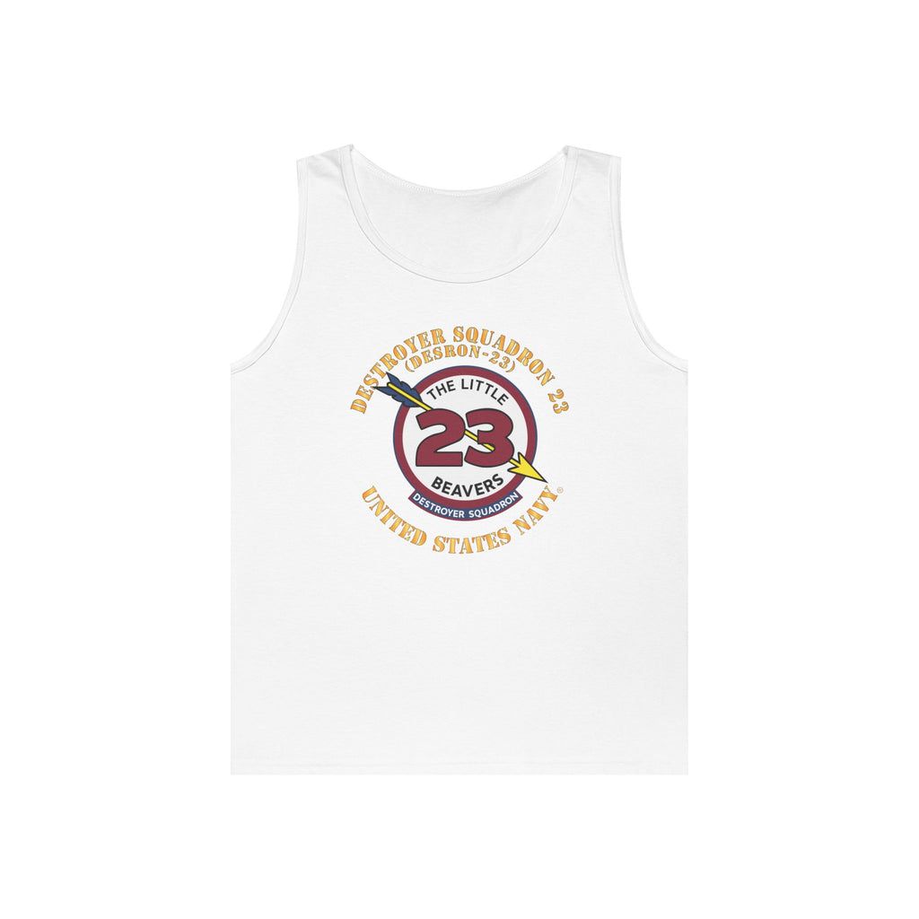 Unisex Heavy Cotton Tank Top - Navy - Destroyer Squadron 23 (DESRON-23)