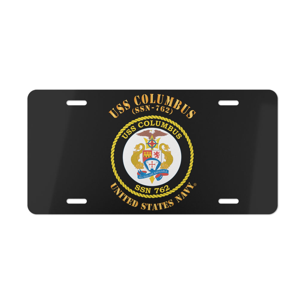 Vanity License Plate - Navy - USS Columbus (SSN-762)