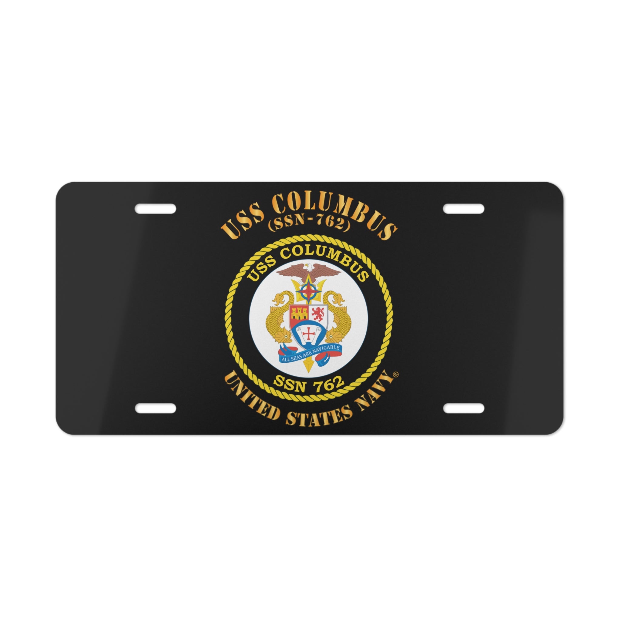 Vanity License Plate - Navy - USS Columbus (SSN-762)