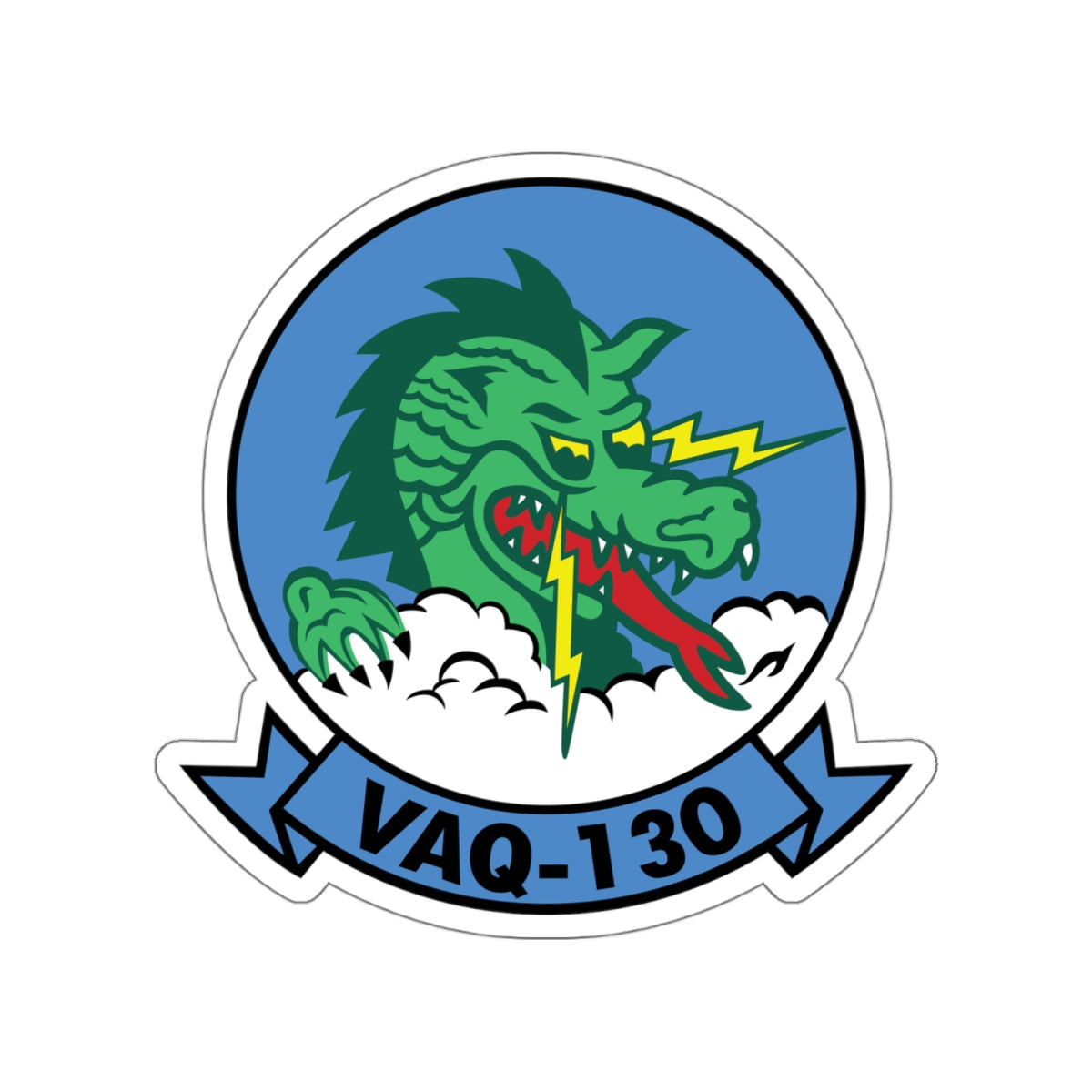 Die-Cut Vinyl Sticker - Navy - Electronic Attack Squadron 130 (VAQ-130) wo txt