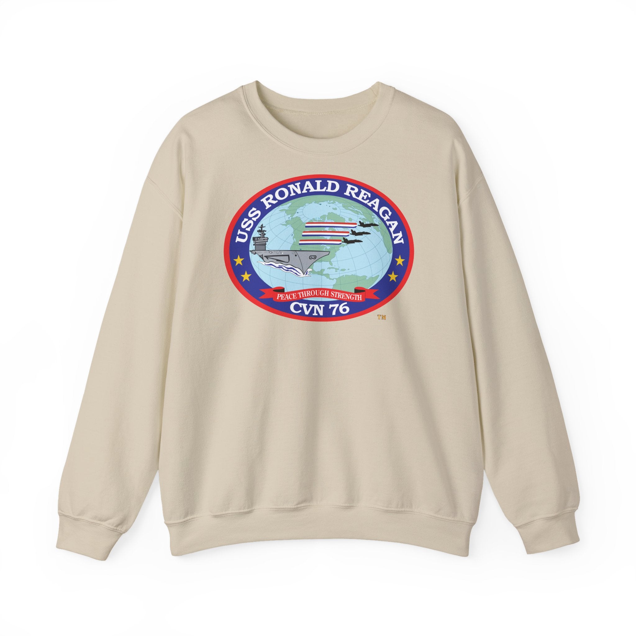Unisex Heavy Blend™ Crewneck Sweatshirt - Navy - USS Ronald Reagan (CVN-76) wo txt X 300