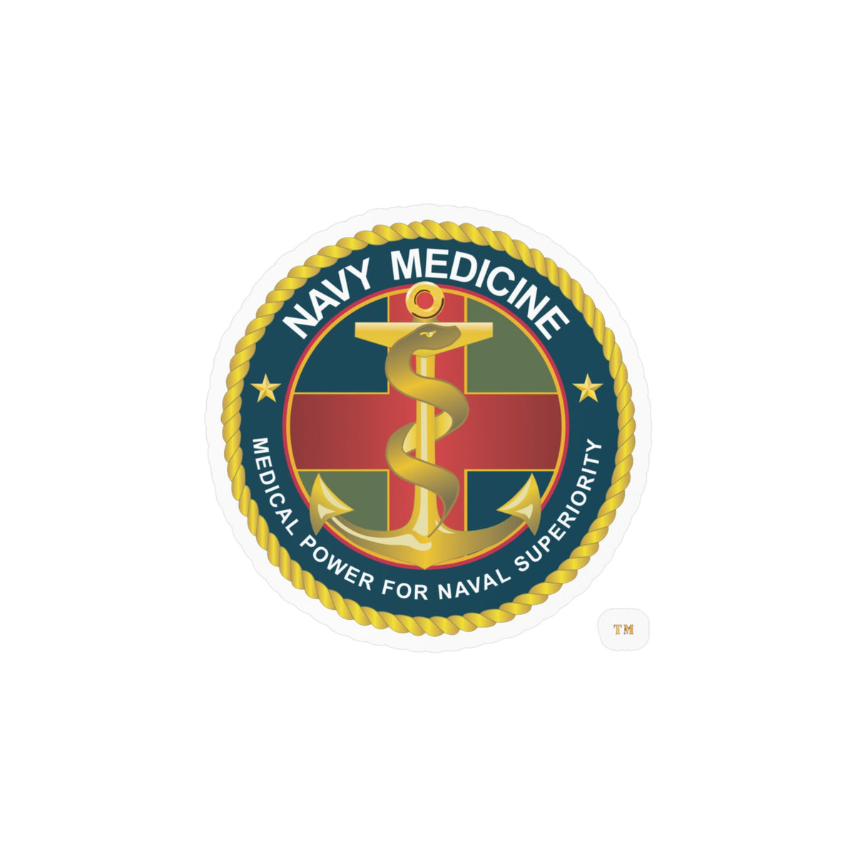 Kiss-Cut Vinyl Decal - Navy Medicine - Medical Power for Naval Superiority wo Txt X 300