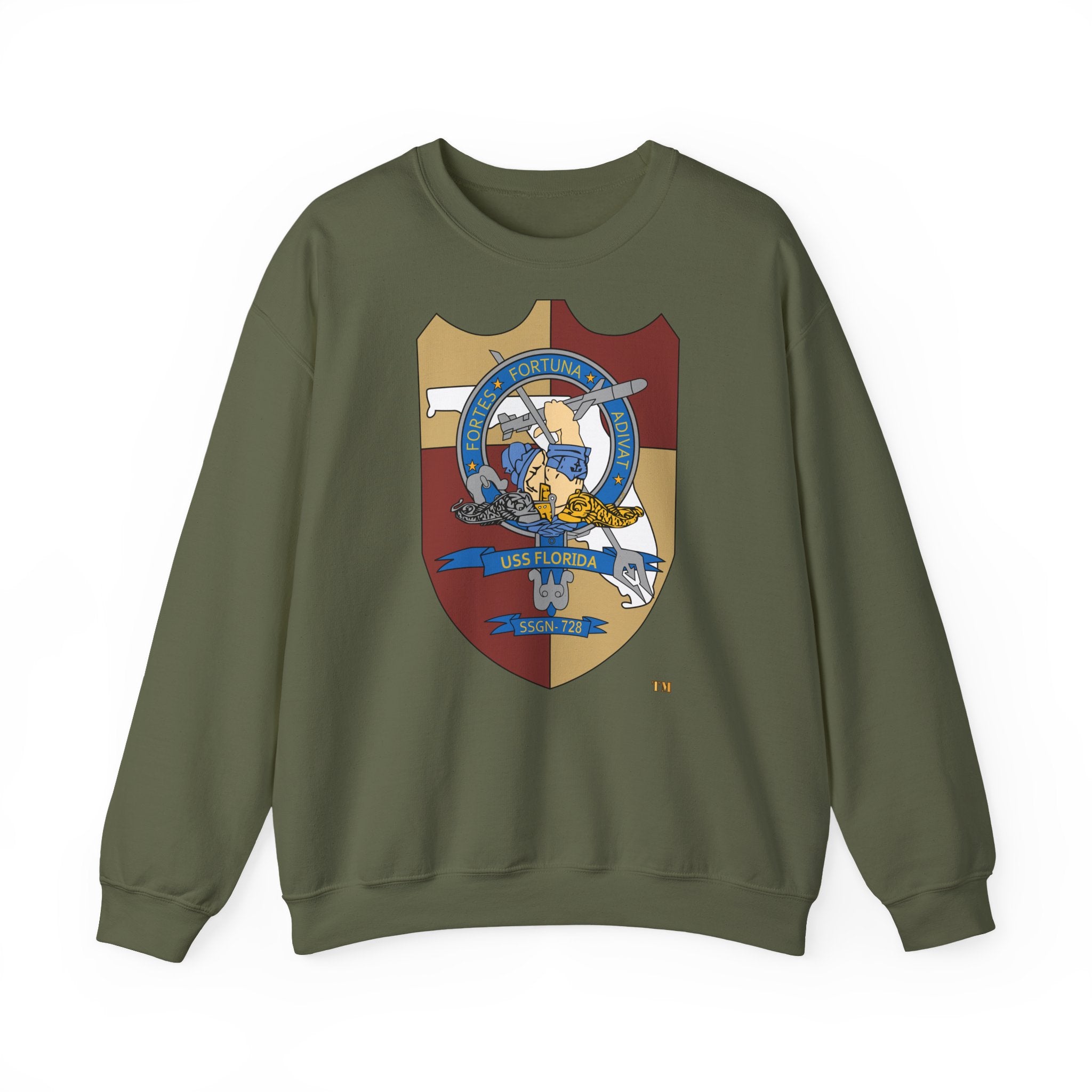 Unisex Heavy Blend™ Crewneck Sweatshirt - Navy - USS Florida (SSGN-728) wo txt