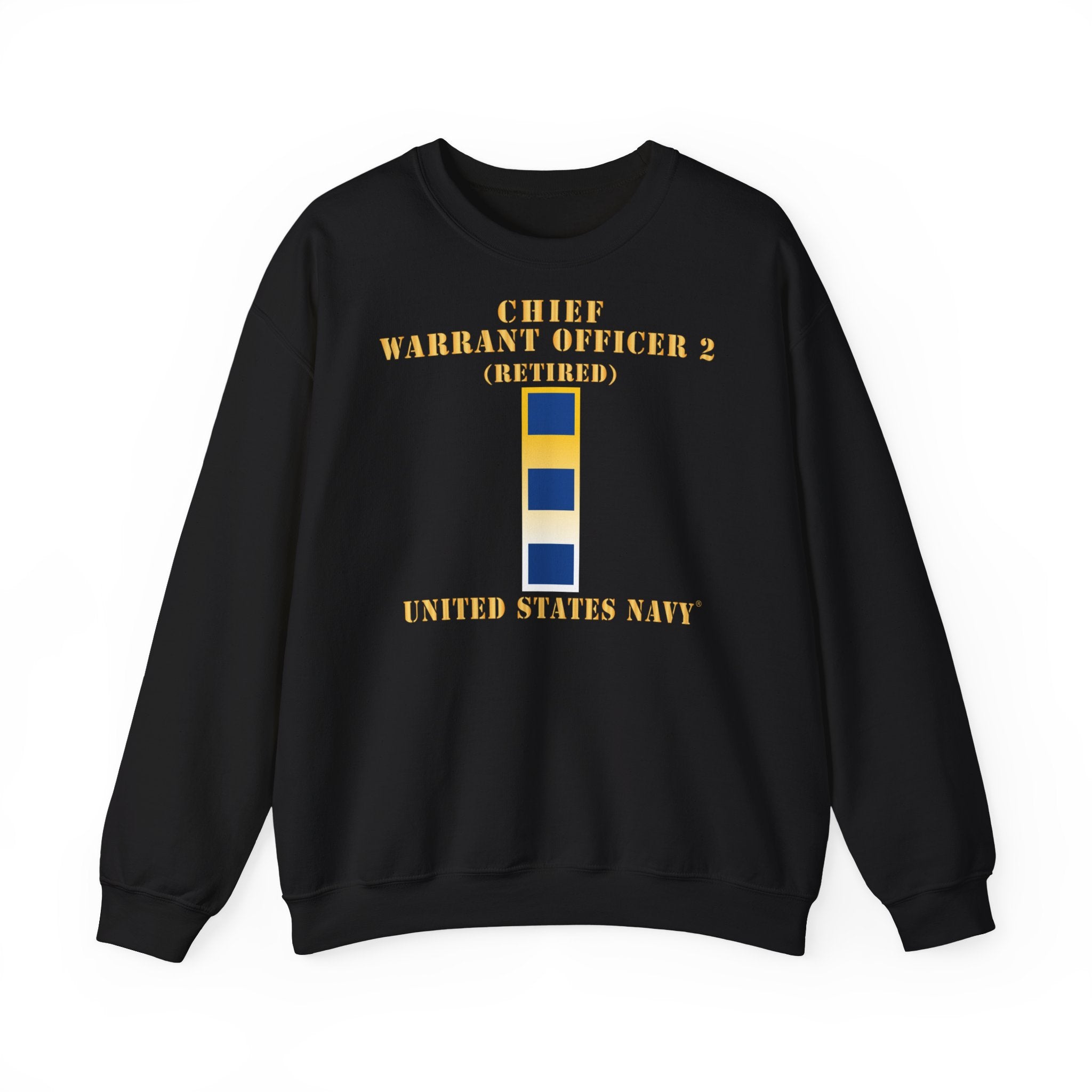 Unisex Heavy Blend™ Crewneck Sweatshirt - Navy - Chief Warrant Officer 2 - CW02 - Retired