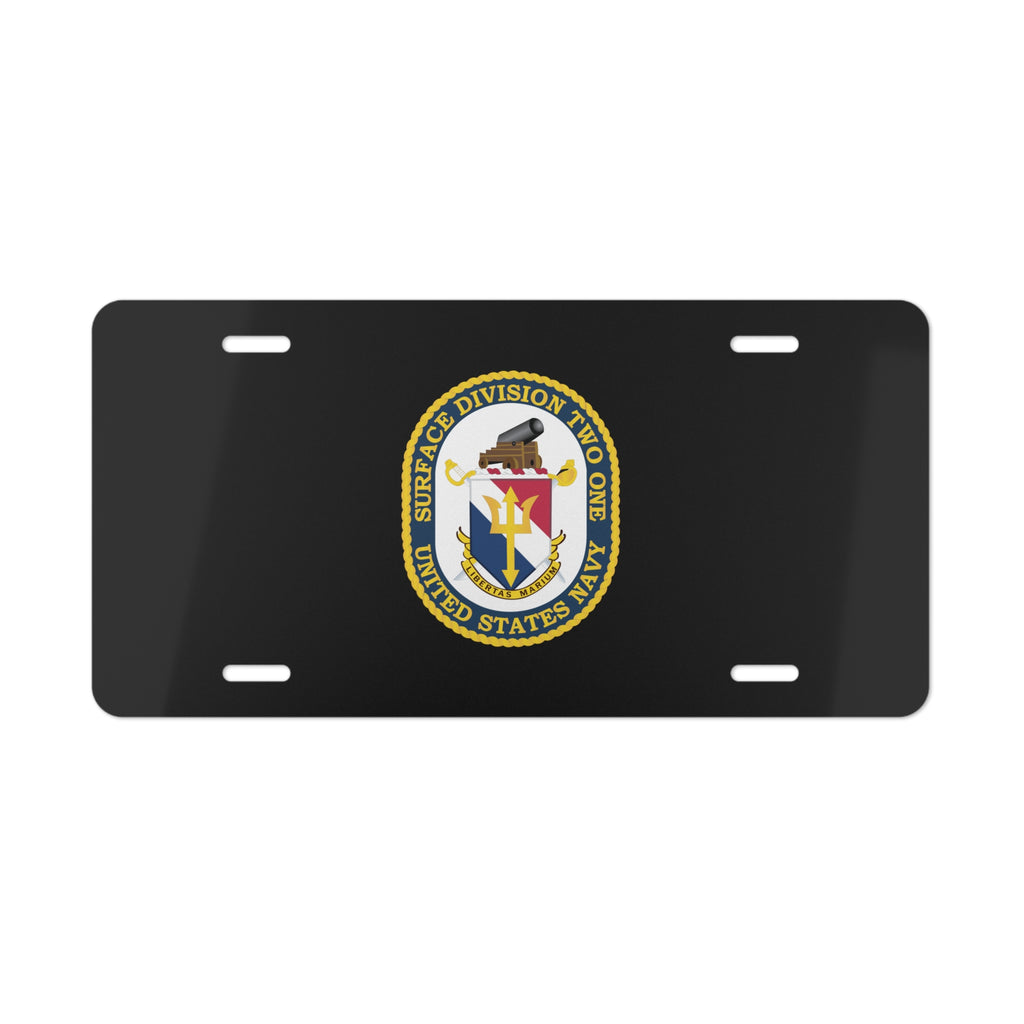 Vanity License Plate - Navy - Surface Division 21 wo txt