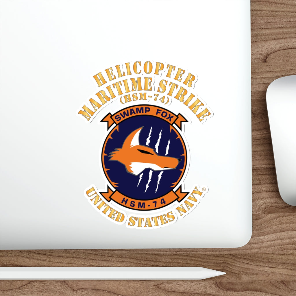 Die-Cut Vinyl Sticker - Navy - Helicopter Maritime Strike Seven Four (HSM-74)
