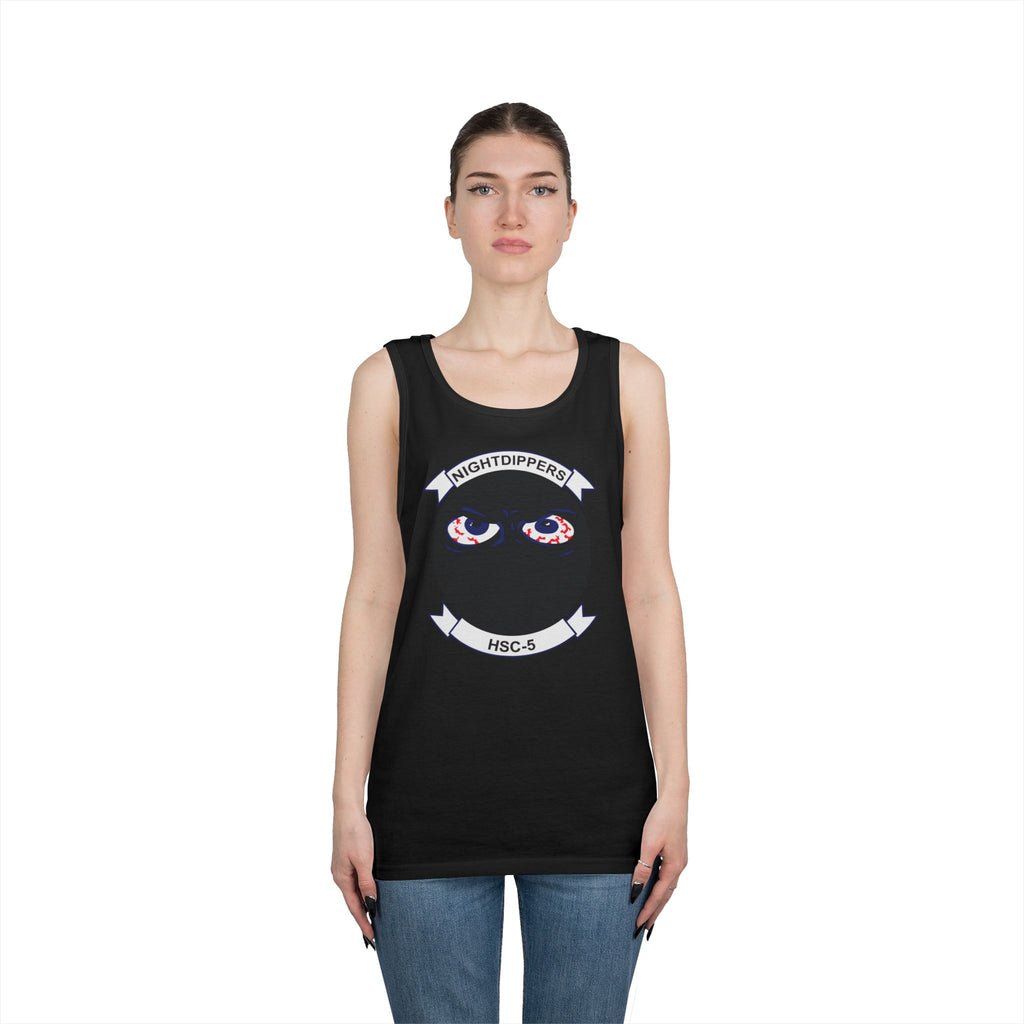 Unisex Heavy Cotton Tank Top - Navy - Helicopter Sea Combat Squadron 5 (HSC-5) wo txt