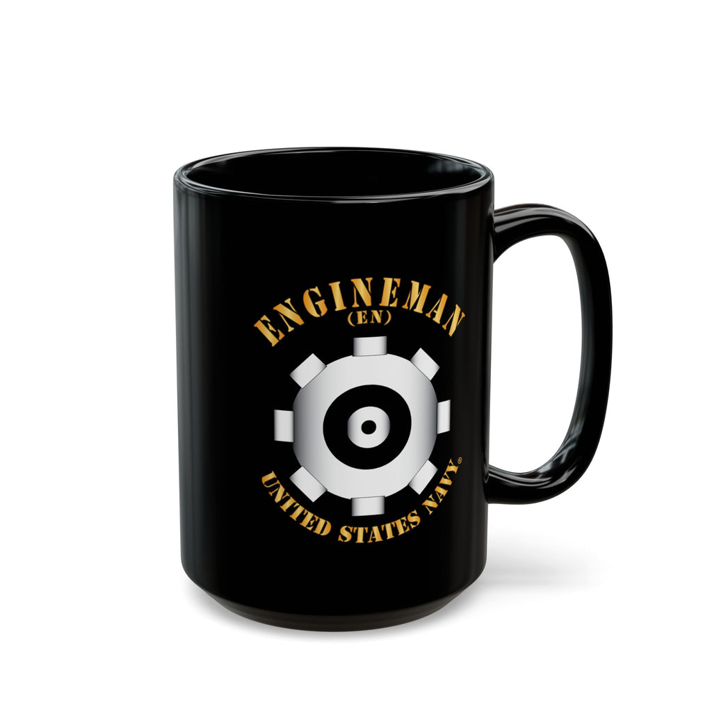 Black Mug (11oz, 15oz) - Navy - Rate - Engineman (EN)
