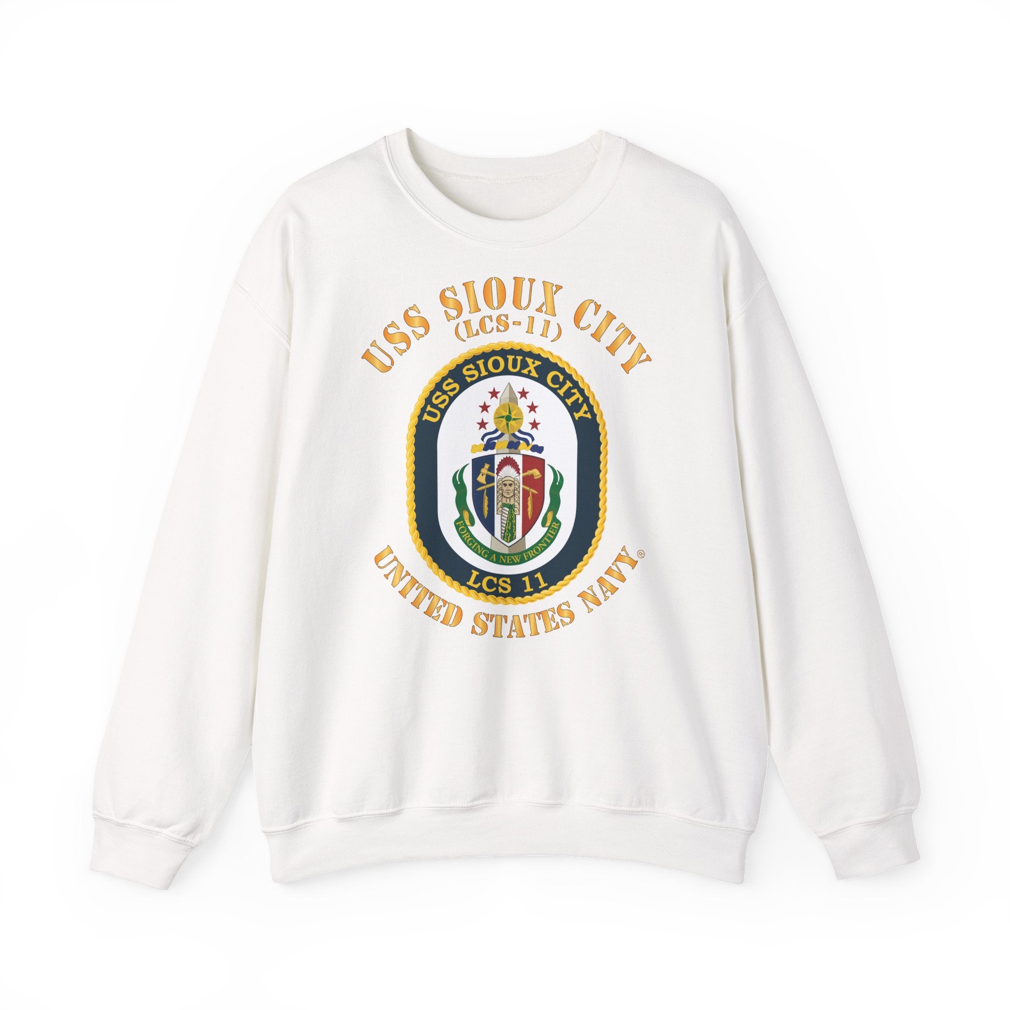 Unisex Heavy Blend™ Crewneck Sweatshirt - Navy - USS Sioux City (LCS-11)