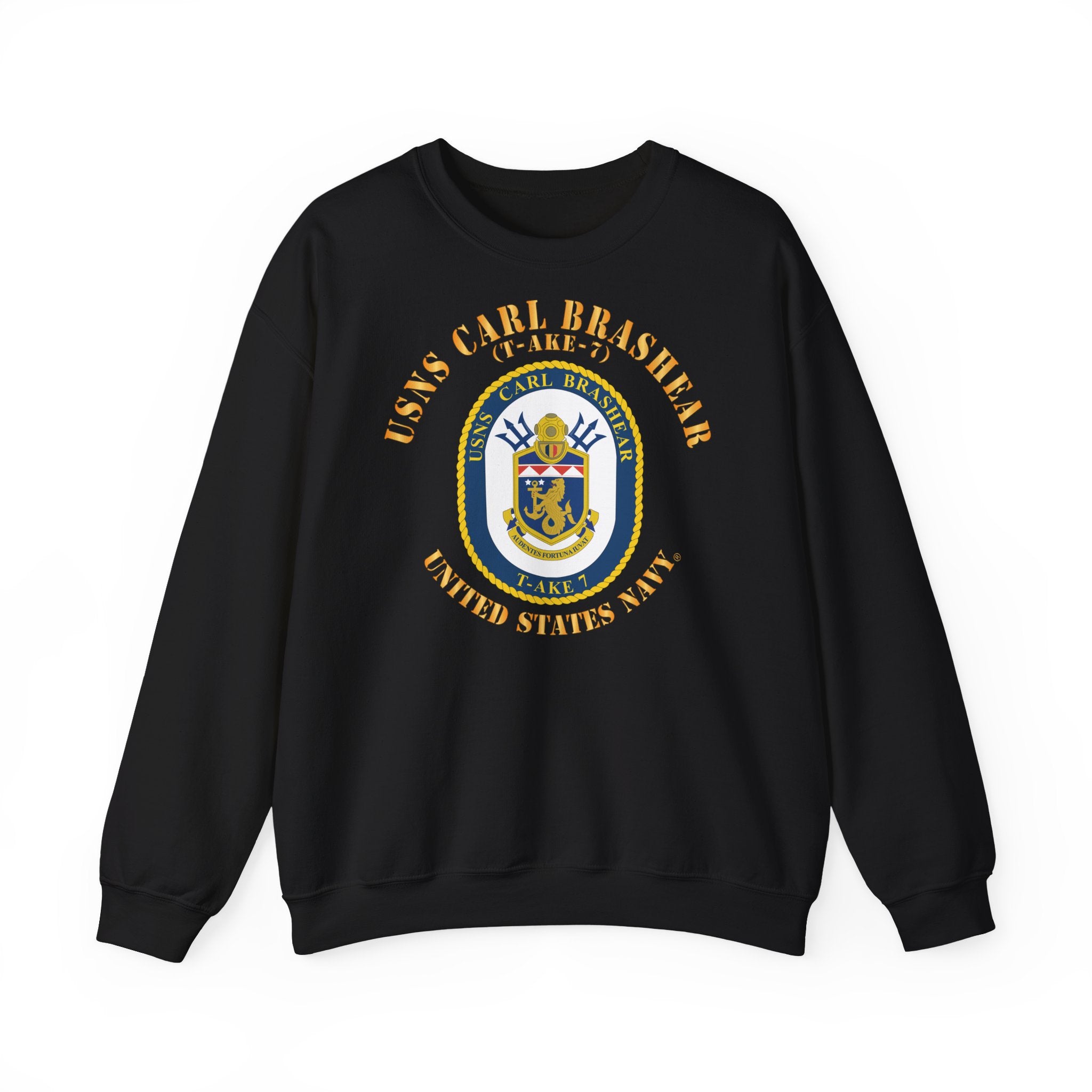 Unisex Heavy Blend™ Crewneck Sweatshirt - Navy - USNS Carl Brashear (T-AKE 7)