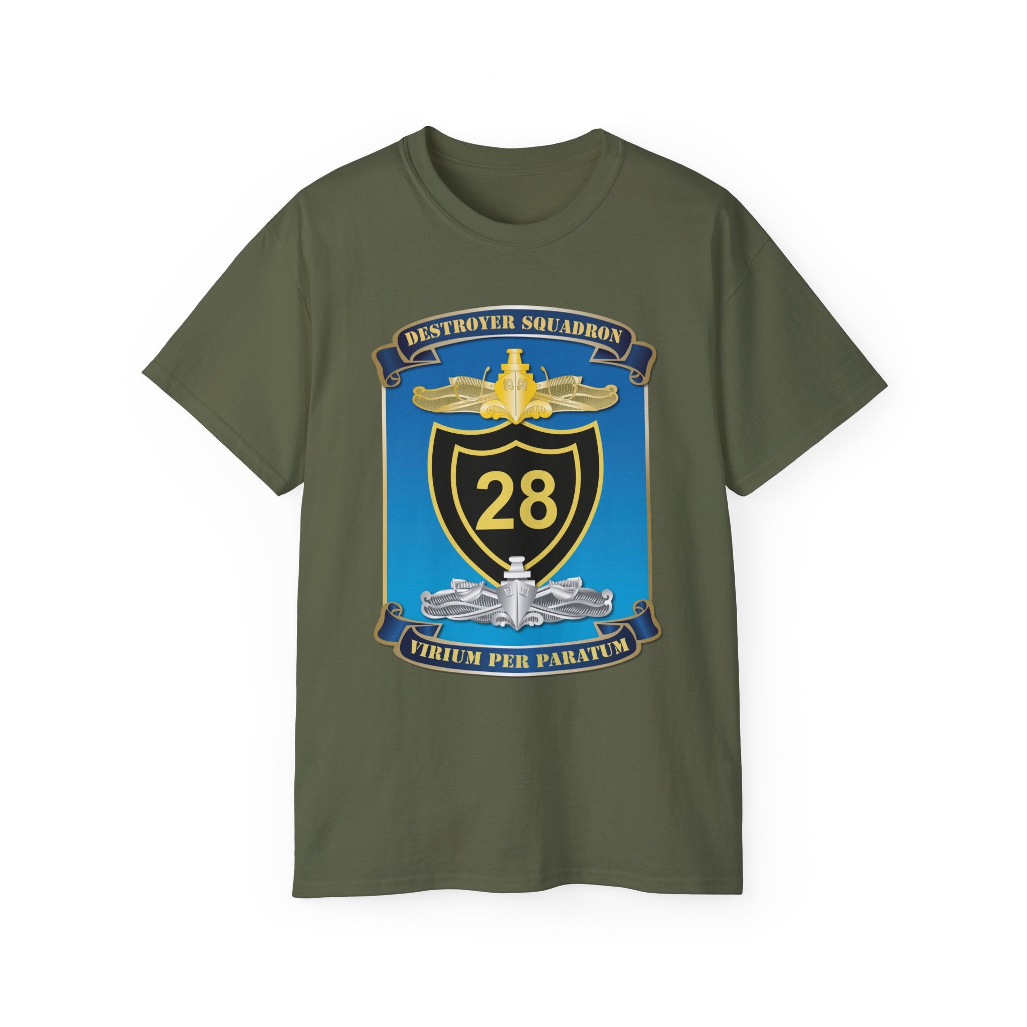 Unisex Ultra Cotton T-Shirt - Navy - Destroyer Squadron 28 (DESRON-28) wo Txt