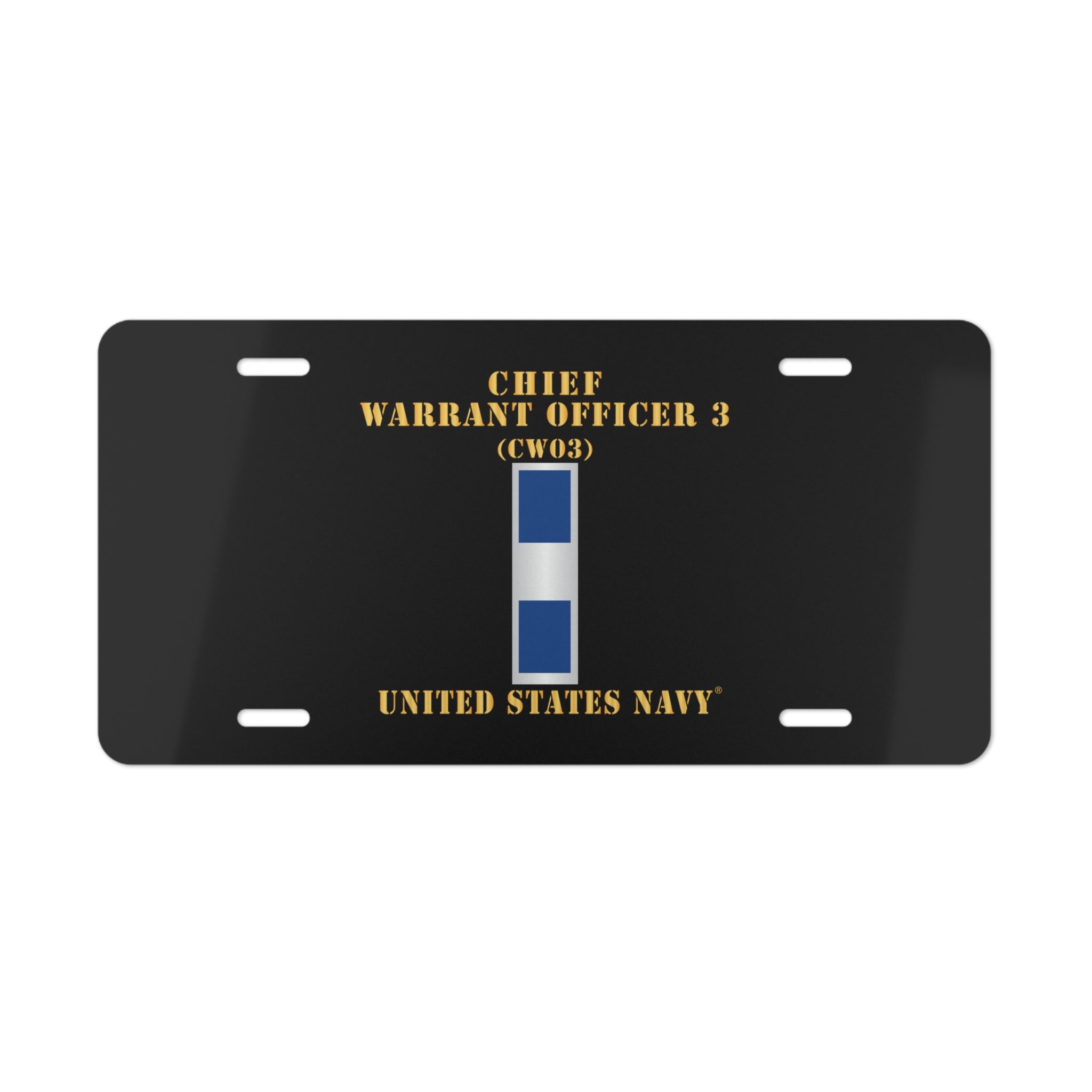 Vanity License Plate - Navy - Chief Warrant Officer 3 - CW03