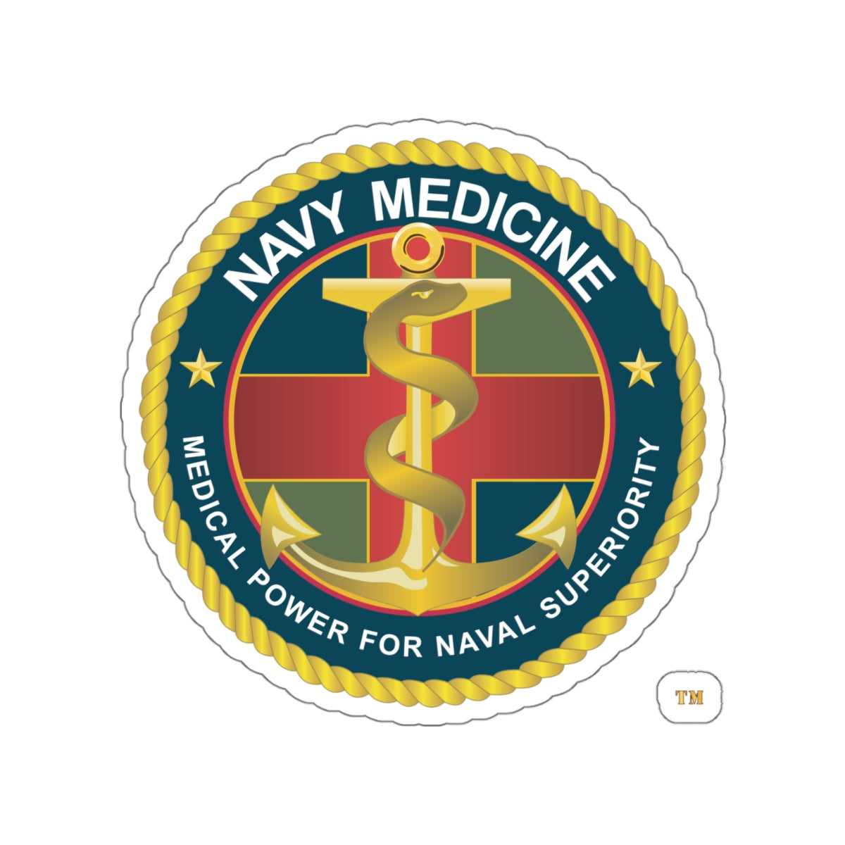 Die-Cut Vinyl Sticker - Navy Medicine - Medical Power for Naval Superiority wo Txt X 300